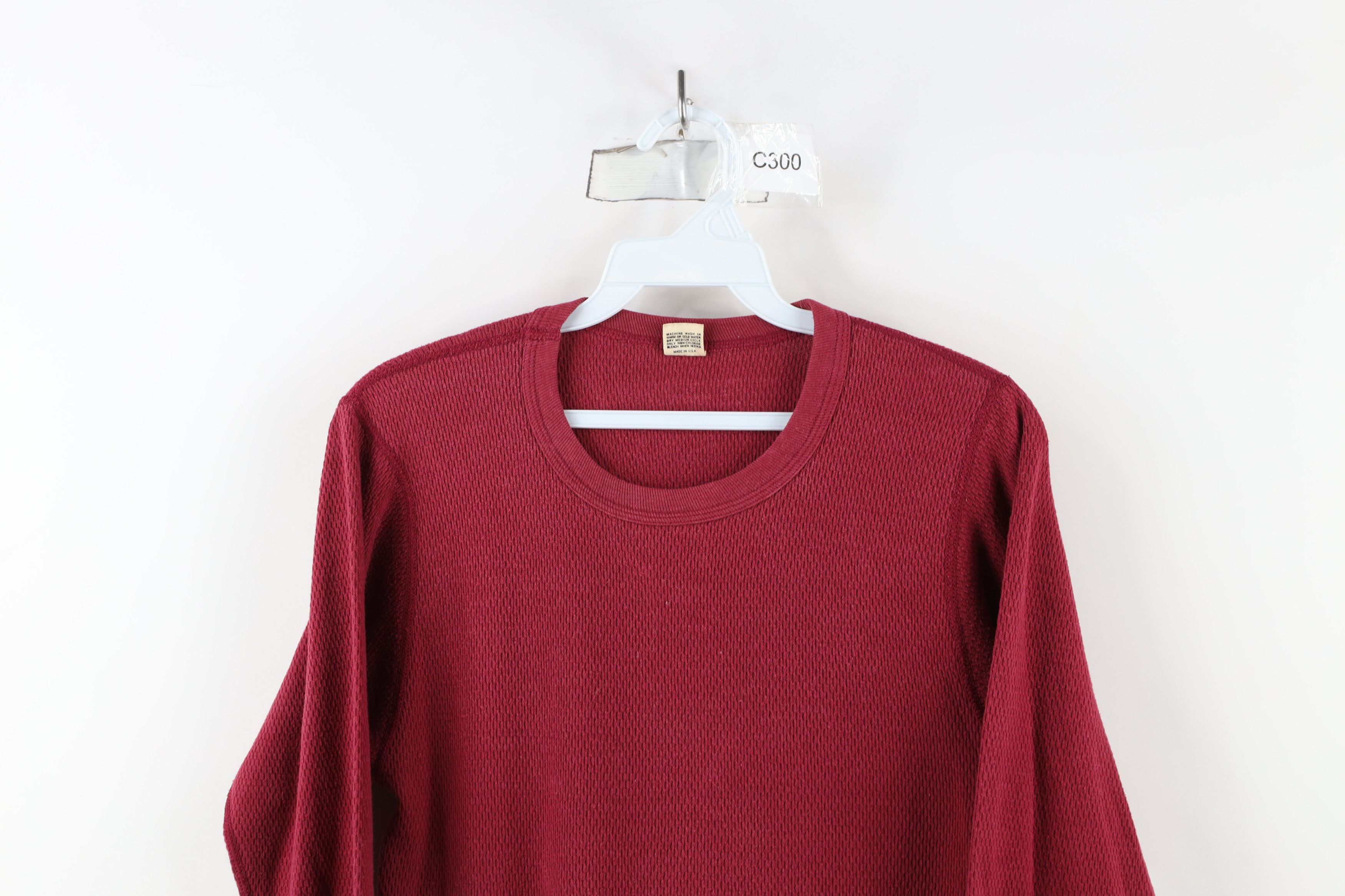 Hanes × Vintage Vintage 70s Hanes Blank Thermal Waffle Knit T-Shirt USA Size US M / EU 48-50 / 2 - 2 Thumbnail