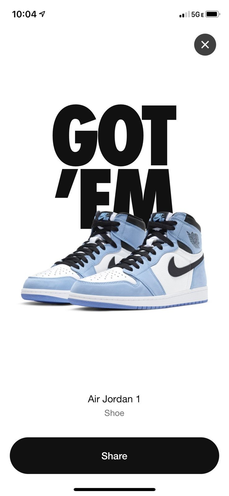 Nike Air Jordan 1 Retro High OG “ University Blue” Size US 11.5 / EU 44-45 - 8 Thumbnail
