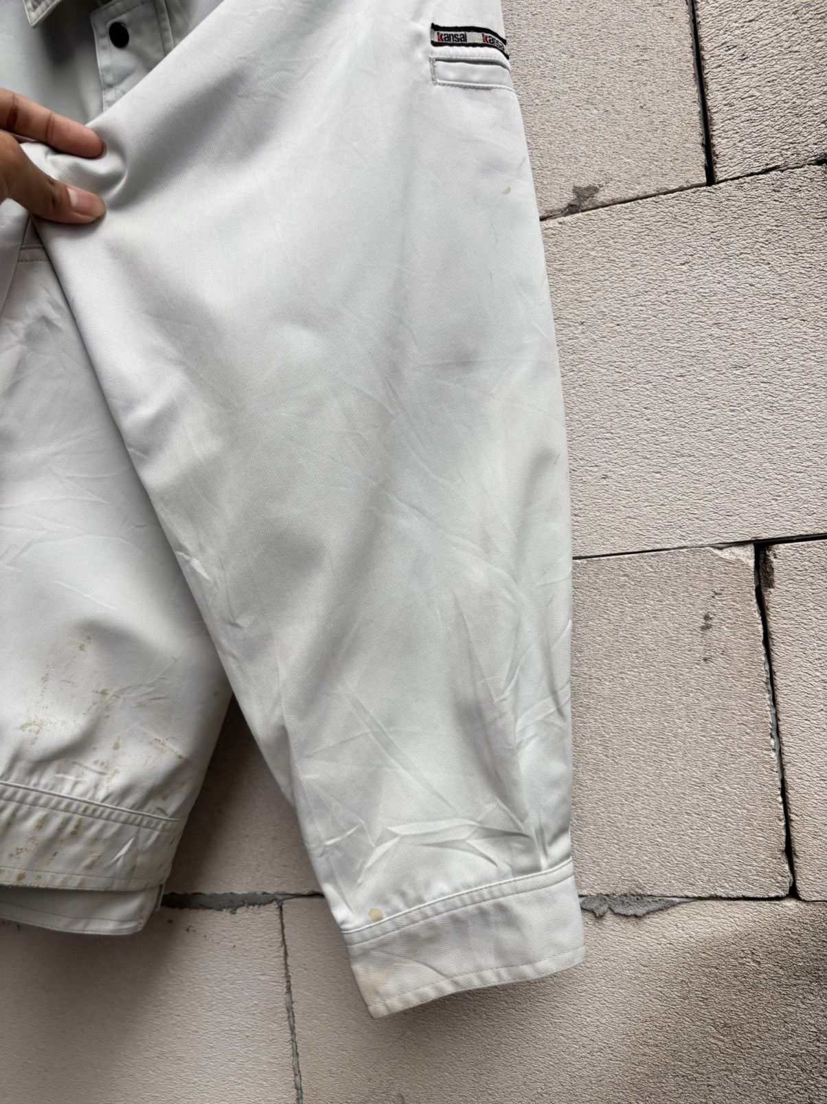Kansai Yamamoto Thrashed KANSAI YAMAMOTO ZIP JACKET Distressed ERD Grunge Size US L / EU 52-54 / 3 - 7 Thumbnail