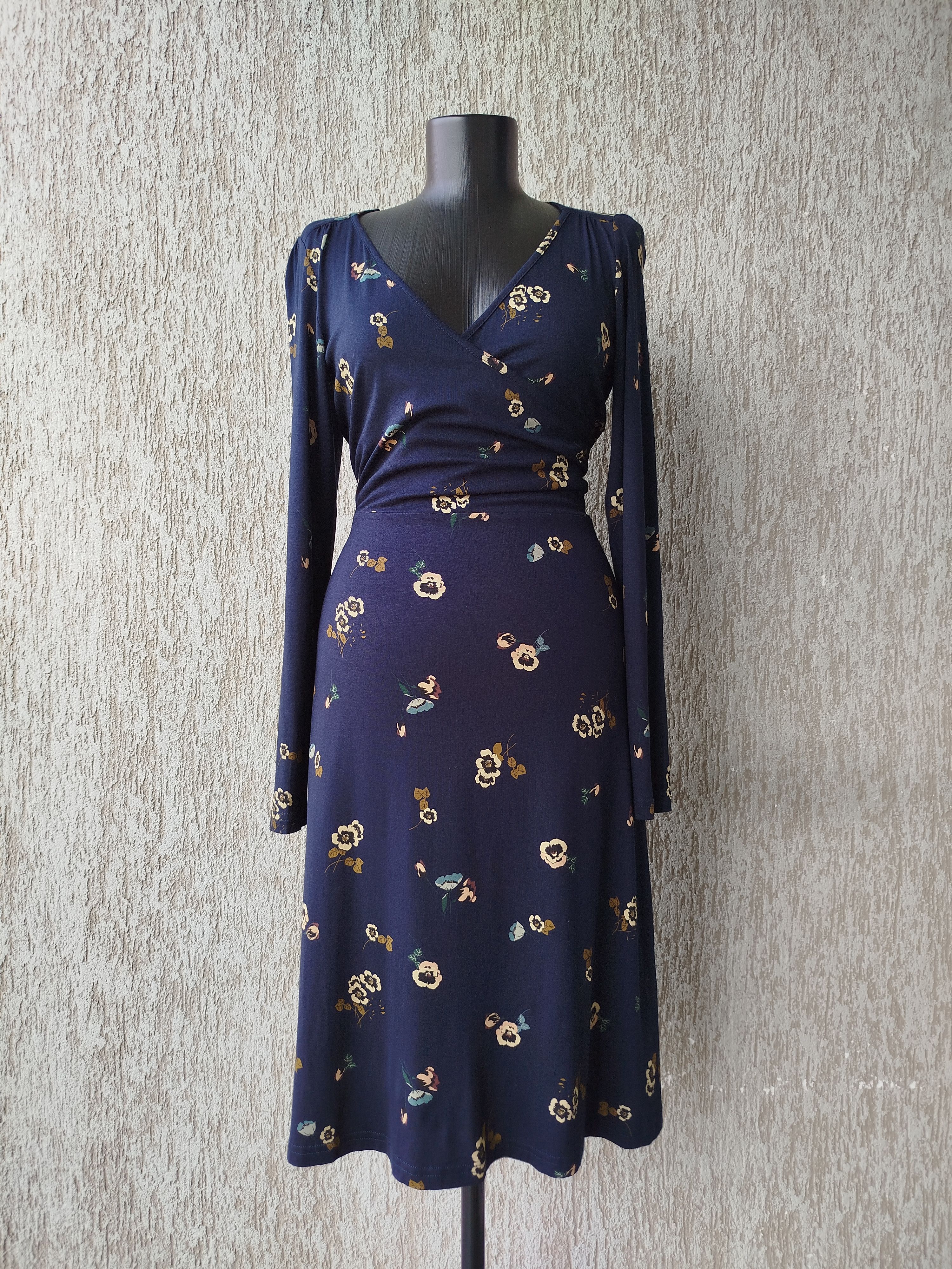 Hysteric Glamour VIVE MARIA Dress Midi Floral Wrap Romantic Navy Size M Size M / US 6-8 / IT 42-44 - 2 Thumbnail