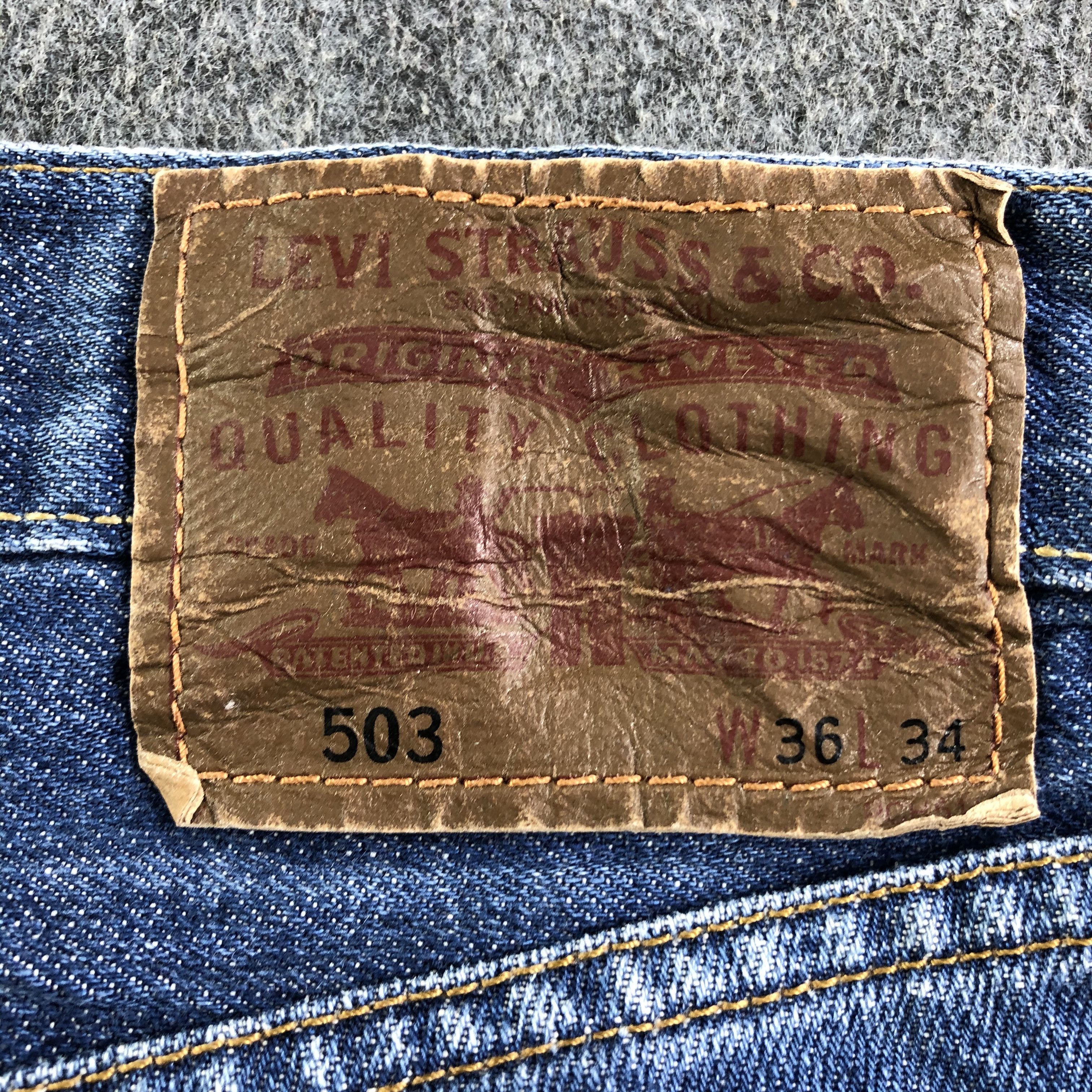 Levi's Vintage Blue Wash Levis 503 Jeans-J4067 Size US 37 - 5 Thumbnail