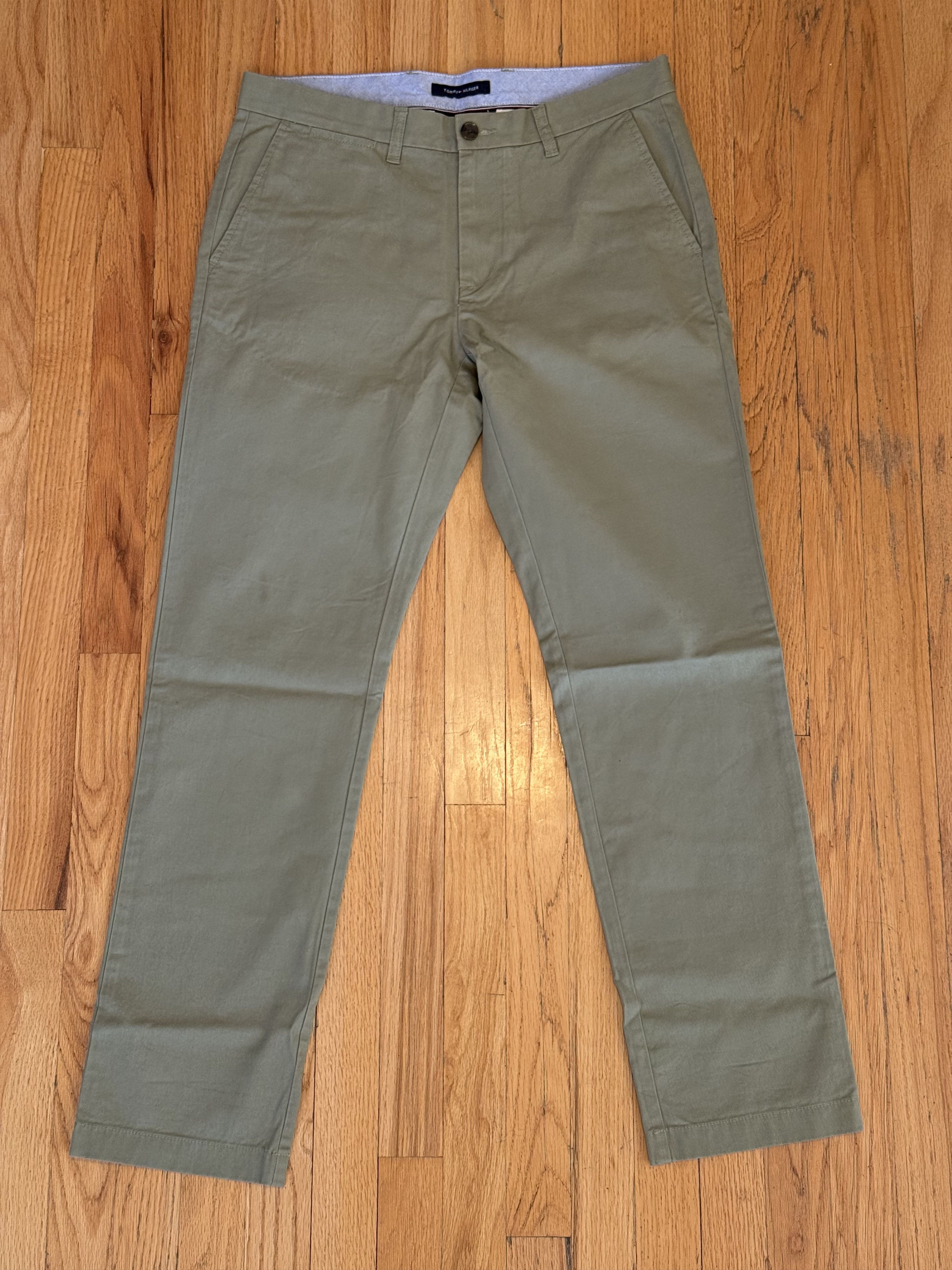 Tommy Hilfiger Tommy Hilfiger - Logo Chino Pants - Green Size US 32 / EU 48 - 3 Thumbnail