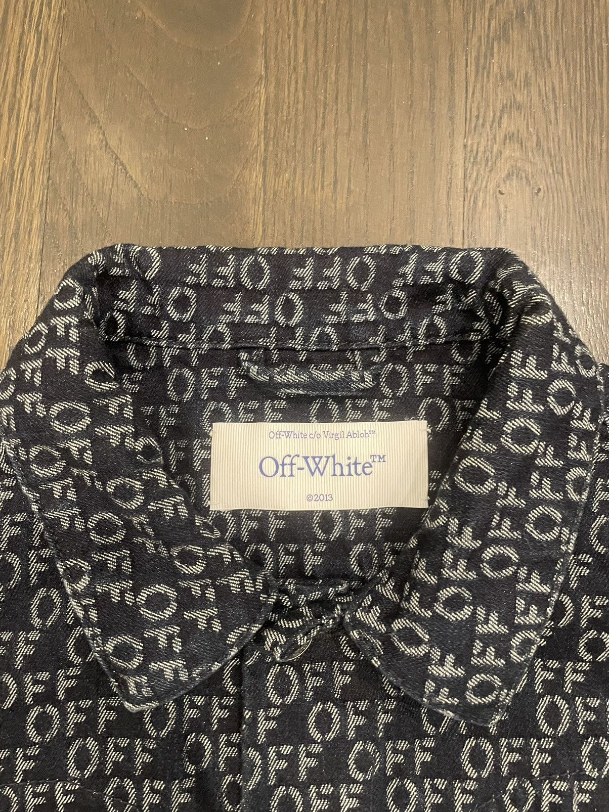 Vintage (2013) OFF-WHITE Round Packet Jacquard Jacket Size US XS / EU 42 / 0 - 3 Thumbnail