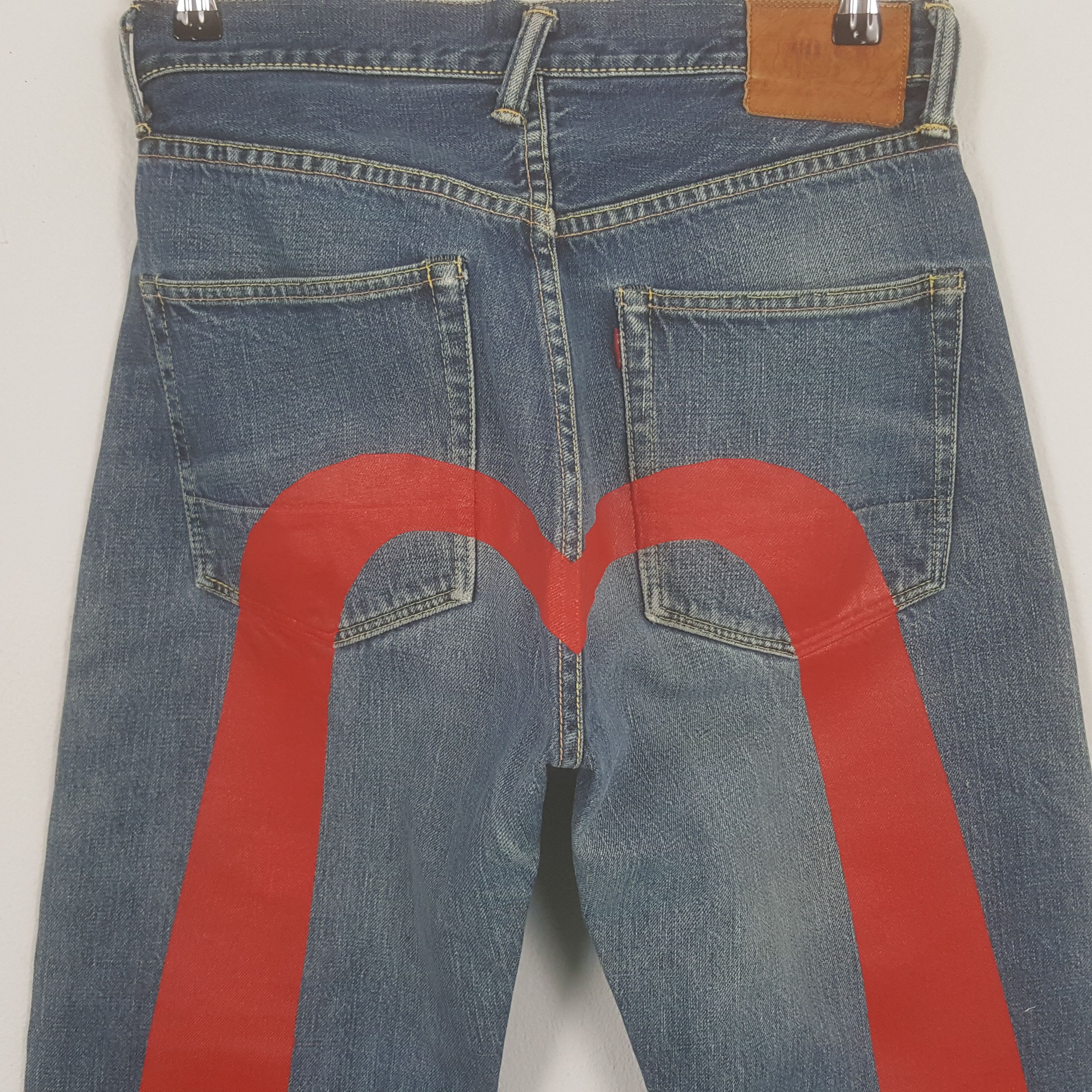 Evisu × Japanese Brand × Vintage Vintage Evisu Japanese Brand Daicock Custom Art Denim Jeans Size US 29 - 2 Thumbnail