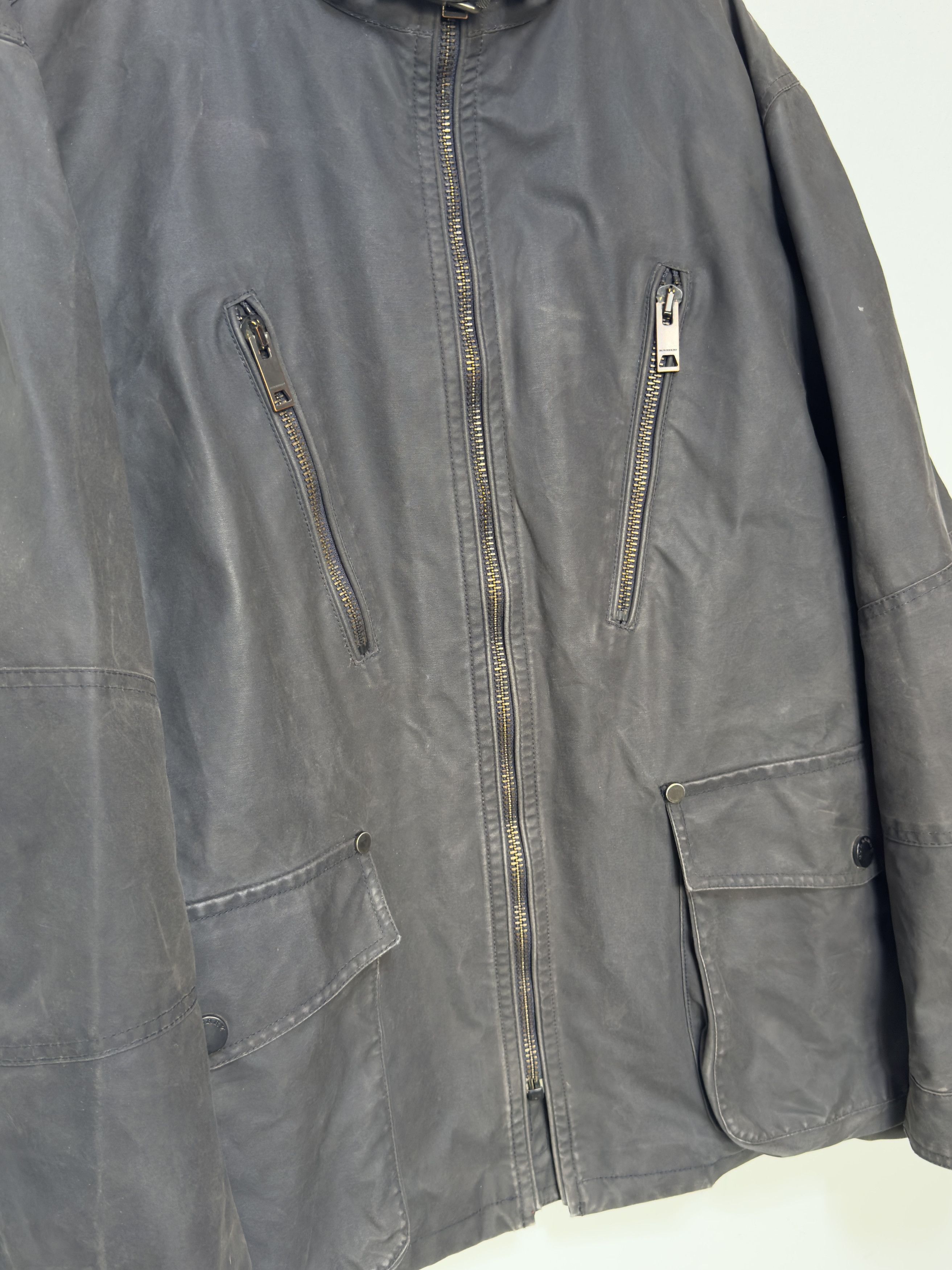 Burberry 🔥 burberry rare biker down jacket waxed novacheck size L Size US L / EU 52-54 / 3 - 9 Thumbnail