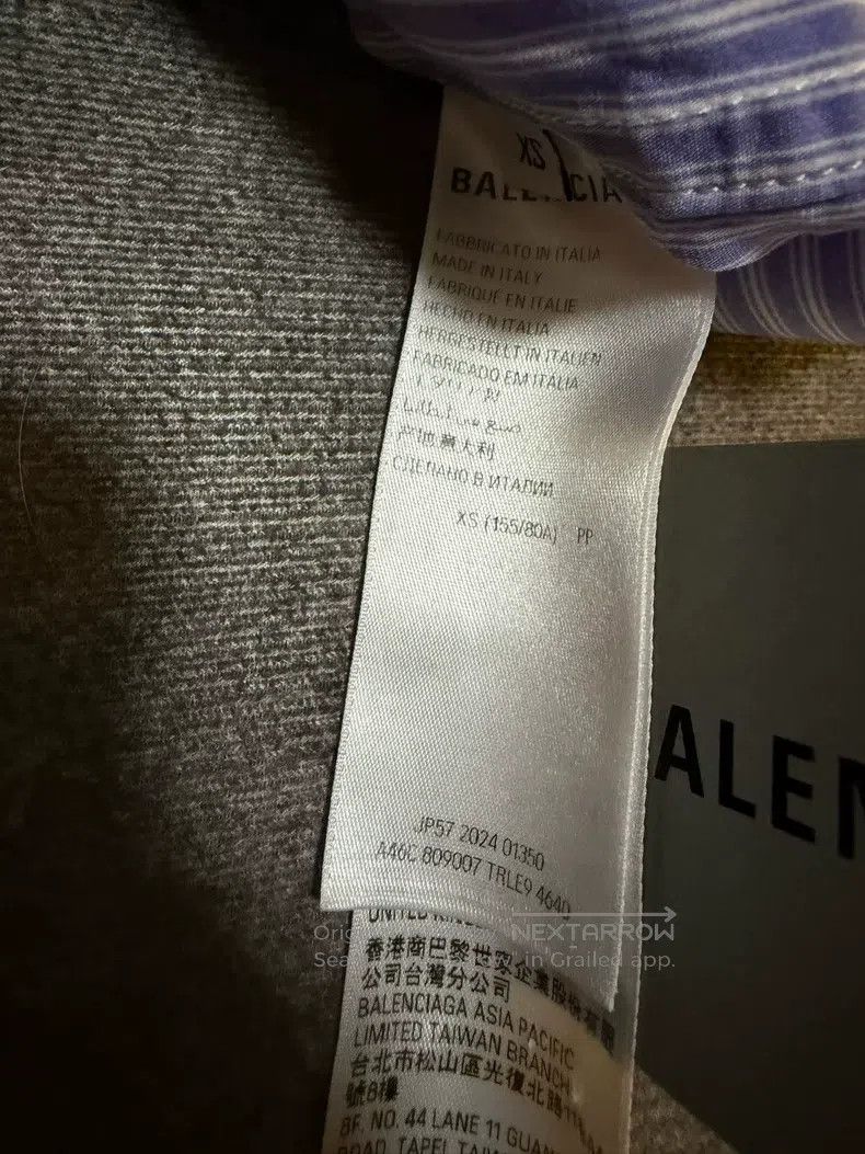 Balenciaga Balenciaga Striped Point Collar Single Breasted Long Sleev Size US XS / EU 42 / 0 - 3 Thumbnail