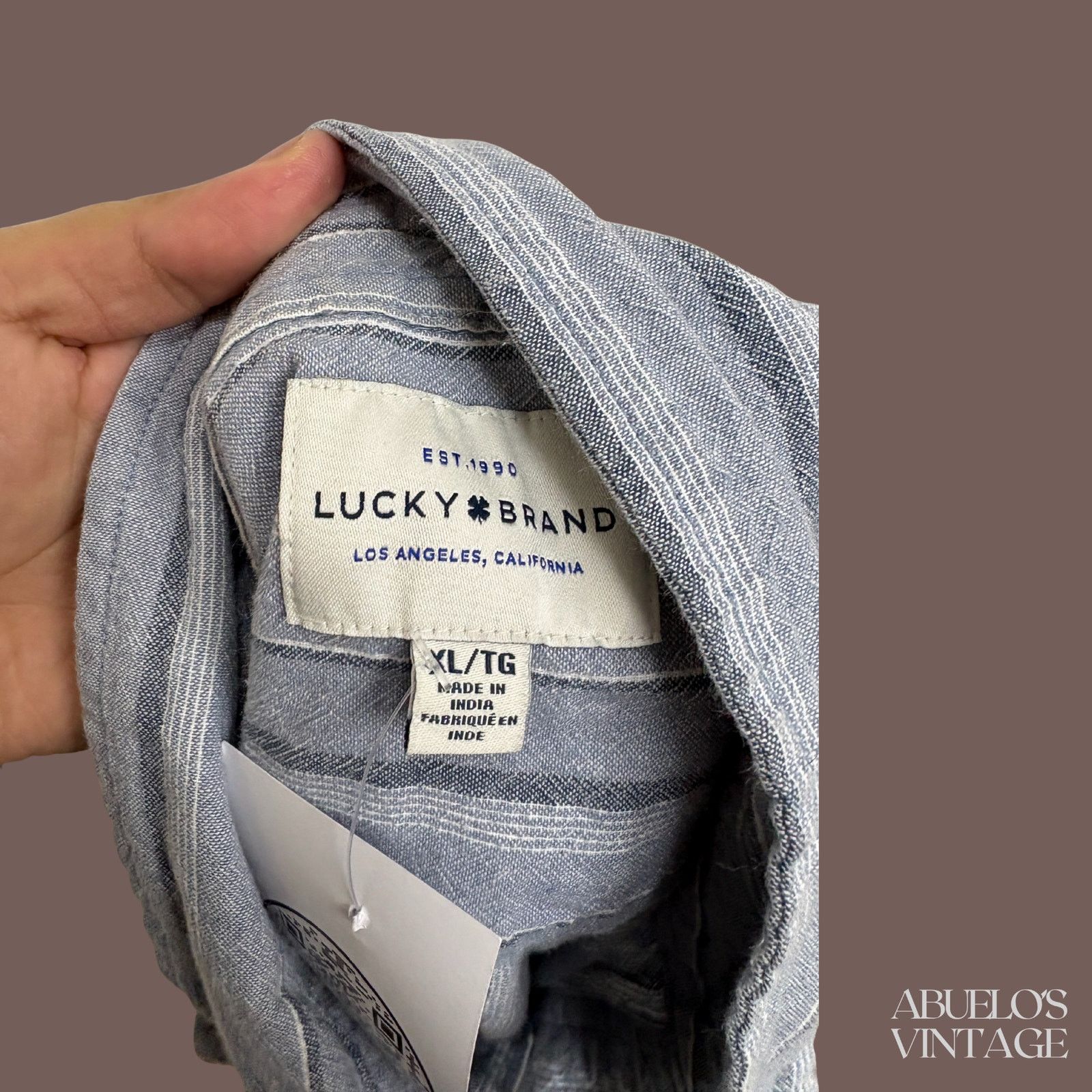 Lucky Brand VTG Button Up Shirt | Lucky Brand Stripe | Workwear Core Size US XL / EU 56 / 4 - 3 Thumbnail