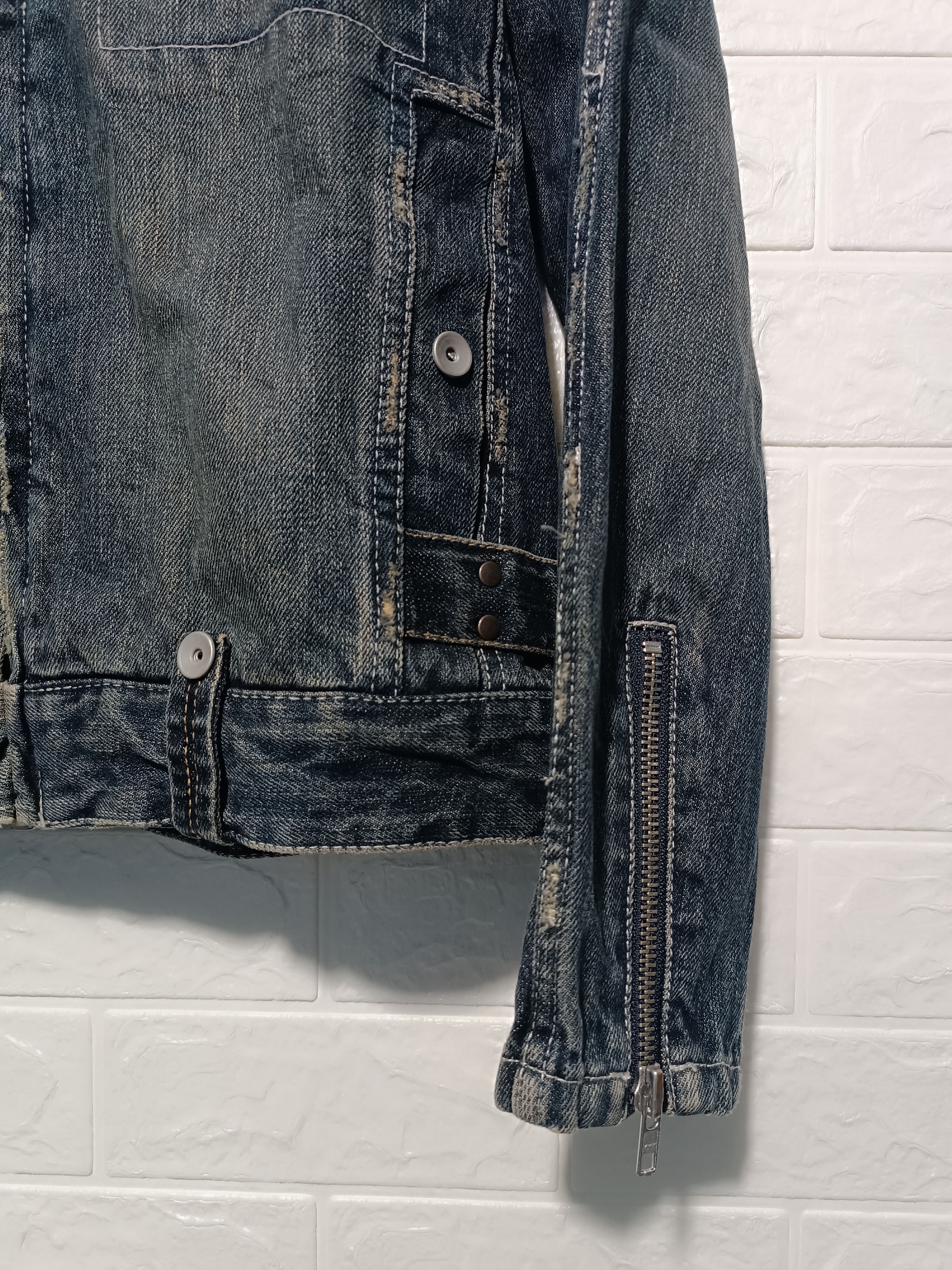 Japanese Brand Vintage Denim Biker Jacket Size US M / EU 48-50 / 2 - 7 Thumbnail