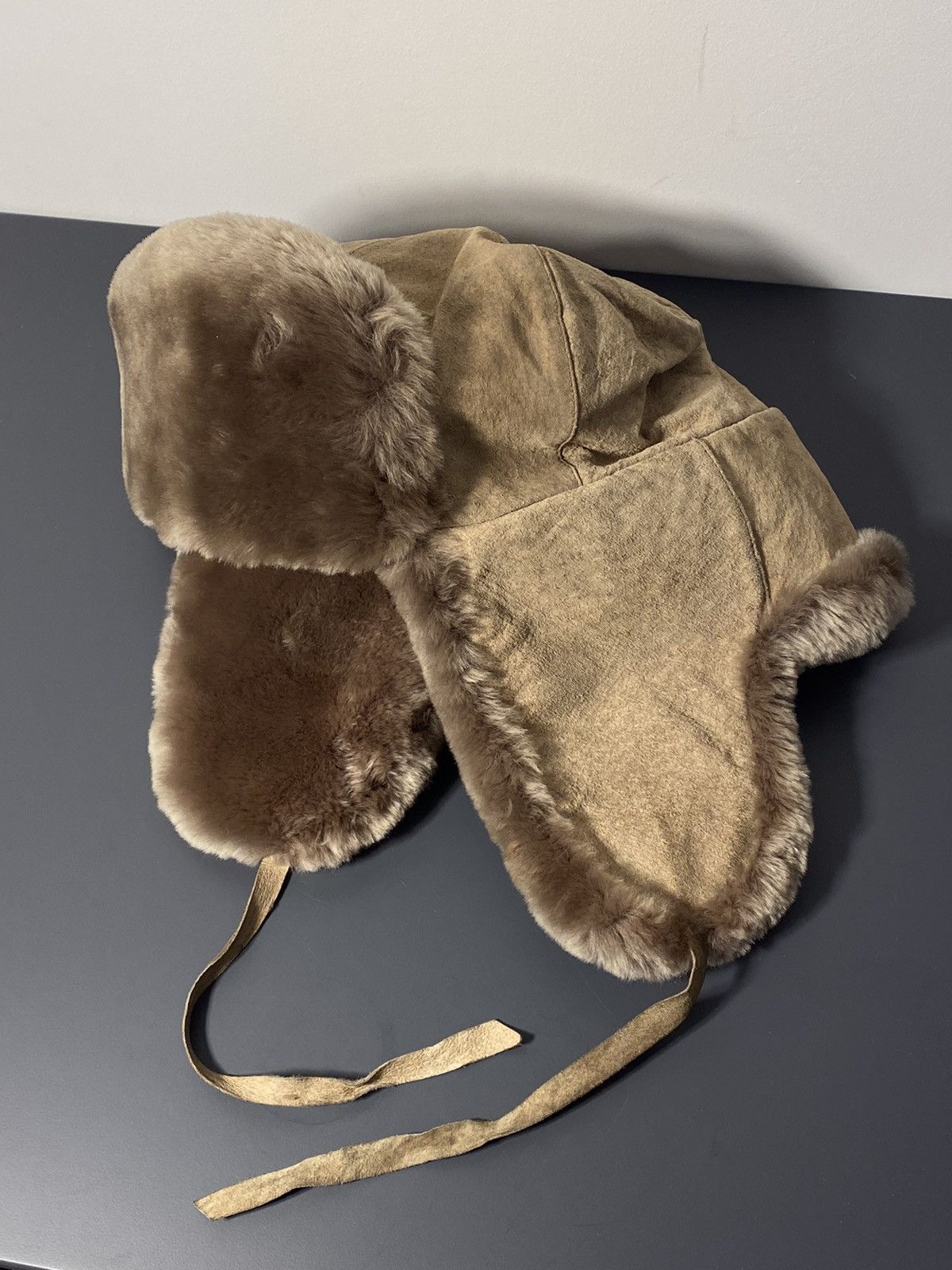 Vintage NATURAL FUR USHANKA HAT LEATHER VINTAGE Y2K SNOW Size ONE SIZE - 2 Thumbnail