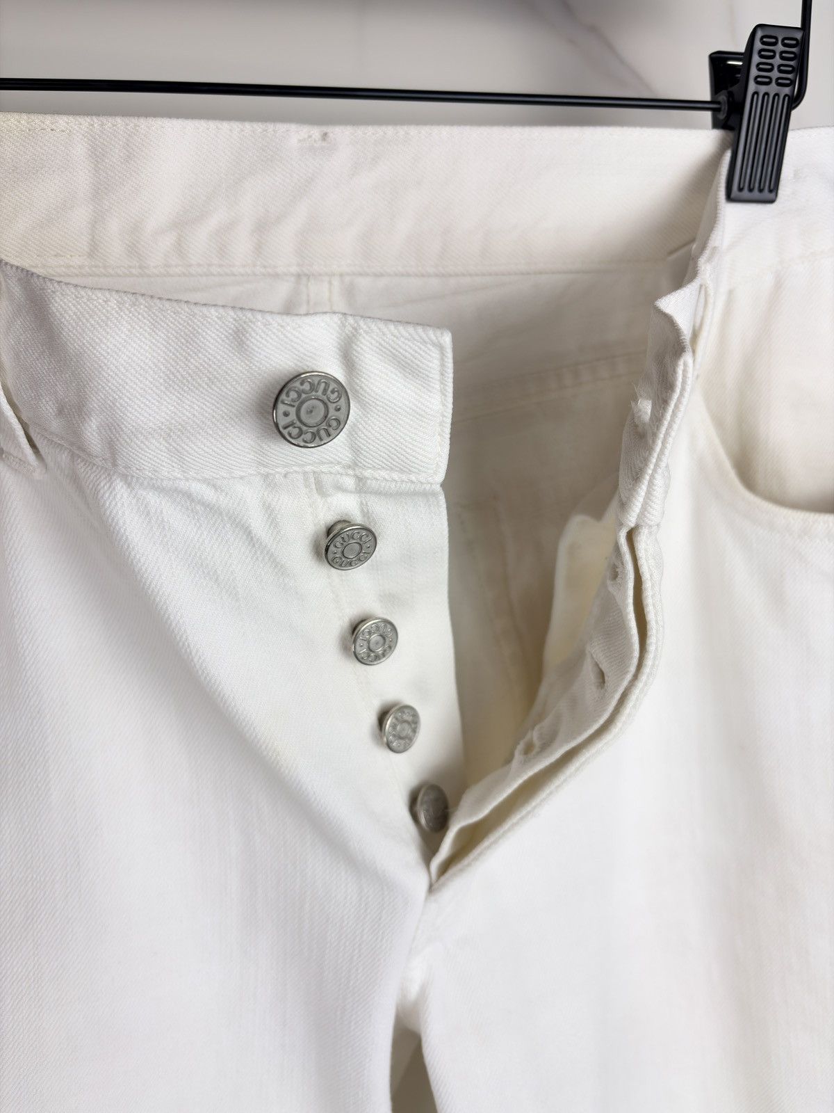 Gucci Gucci Tom Ford Vintage Straight Leg Denim Jeans White Size US 30 / EU 46 - 10 Thumbnail