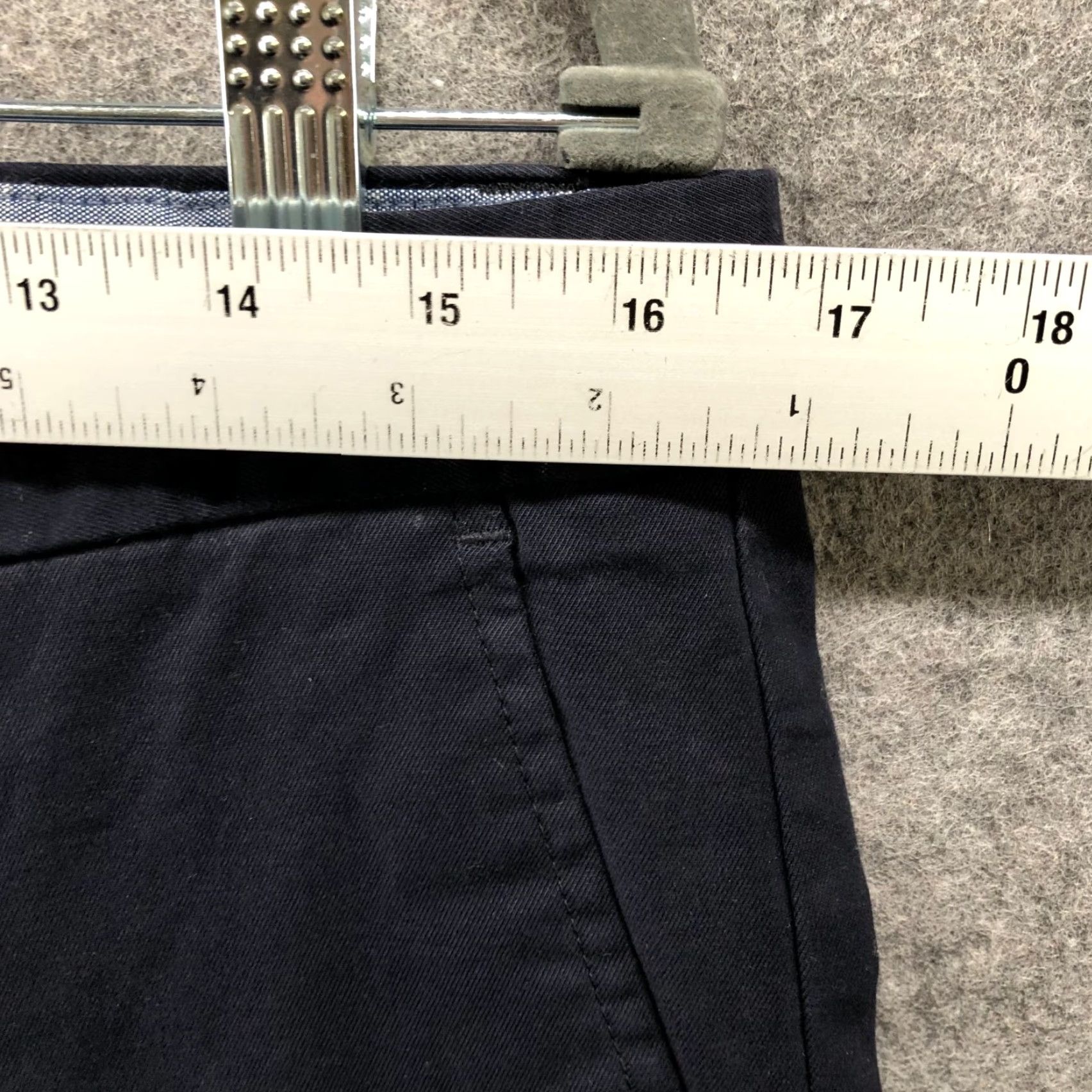Banana Republic VINTAGE Banana Republic Fulton Skinny Chino Pant Mens 32x34 Navy Blue Stretch Slim Flat Front 32 Regular Blue Size US 32 / EU 48 - 6 Thumbnail