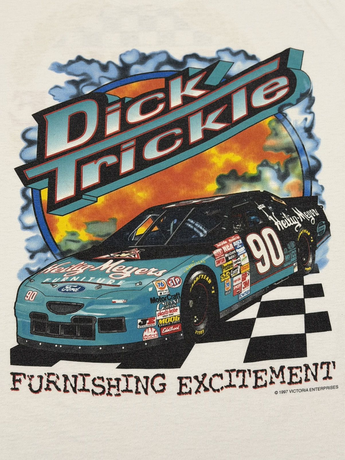 NASCAR Vintage 90s Dick Trickle Fan Club 1997 Racing Tee XXL NASCAR Size US XXL / EU 58 / 5 - 5 Thumbnail