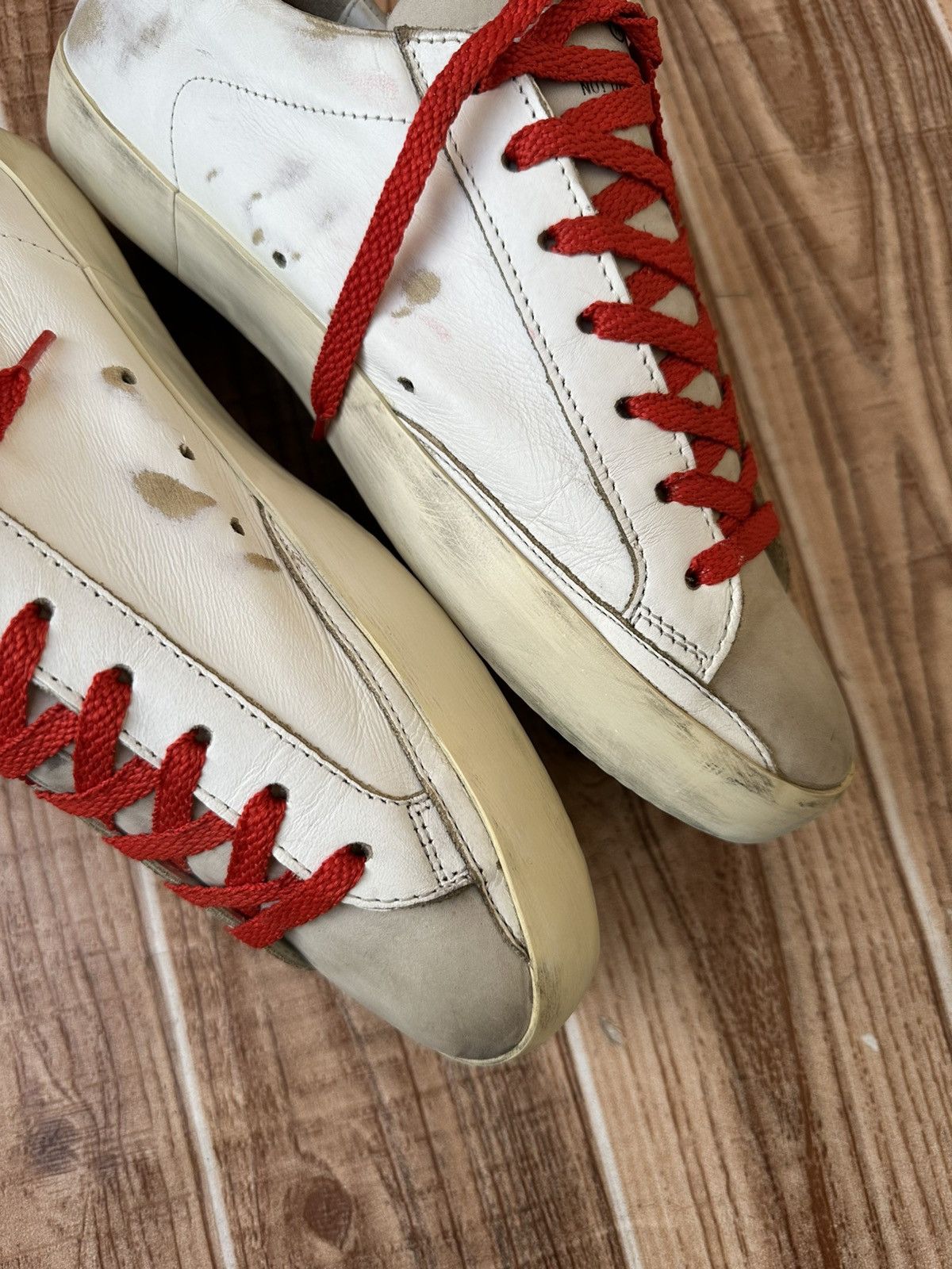 Golden Goose Golden Goose Superstar White Leather Nubuck Low Top Sneaks Size US 9 / EU 42 - 7 Thumbnail