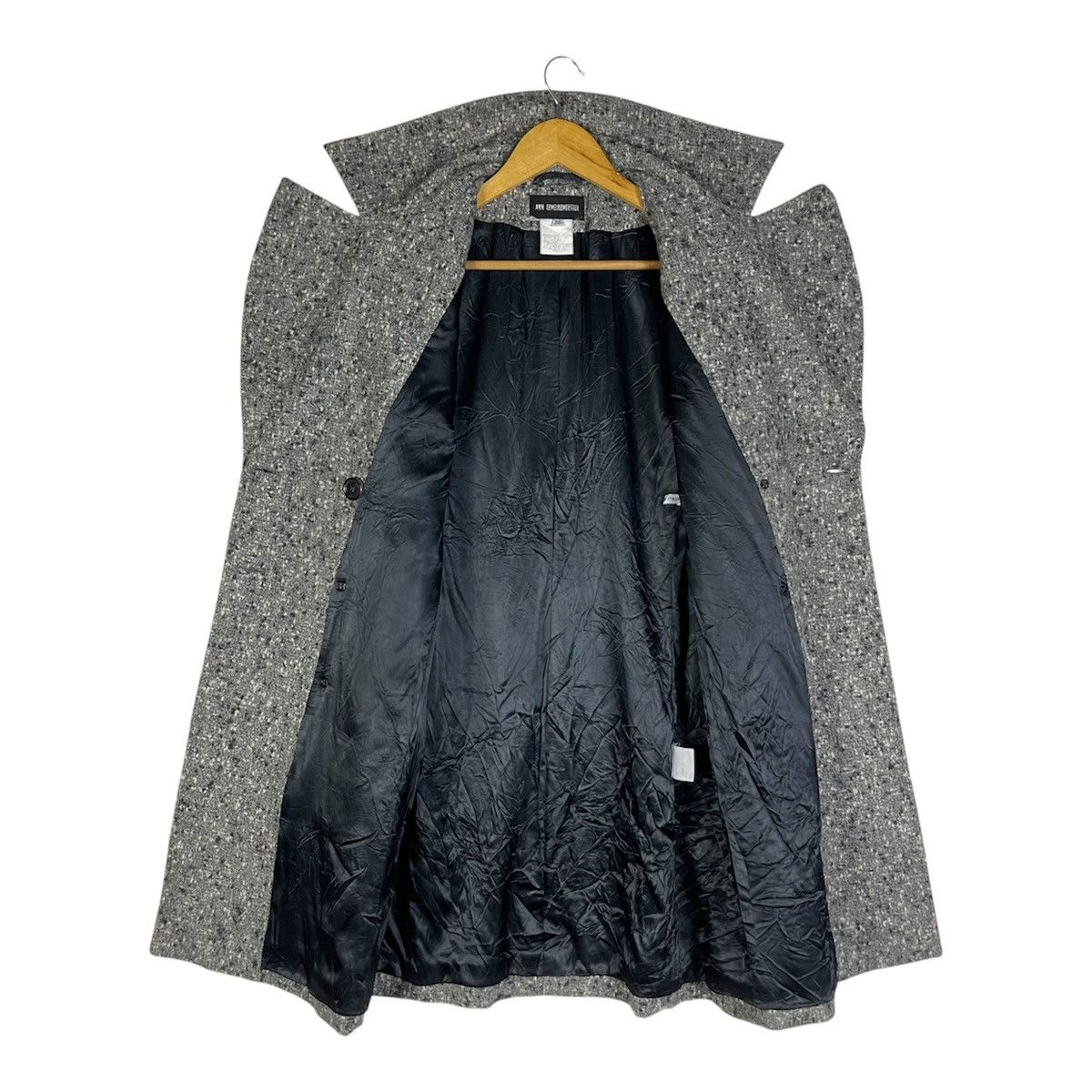 Ann Demeulemeester Ann Demeulemeester Archive Grey Tweed Double Breasted Coat Size XS / US 0-2 / IT 36-38 - 3 Thumbnail