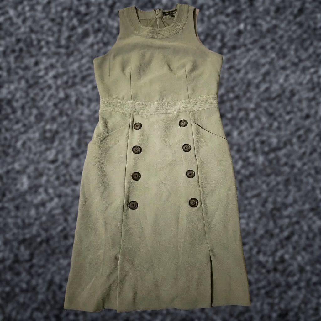 Banana Republic VINTAGE Banana Republic Dress Womens Sz 6 Green Button Utility Sheath Military Midi Size M / US 6-8 / IT 42-44 - 1 Thumbnail