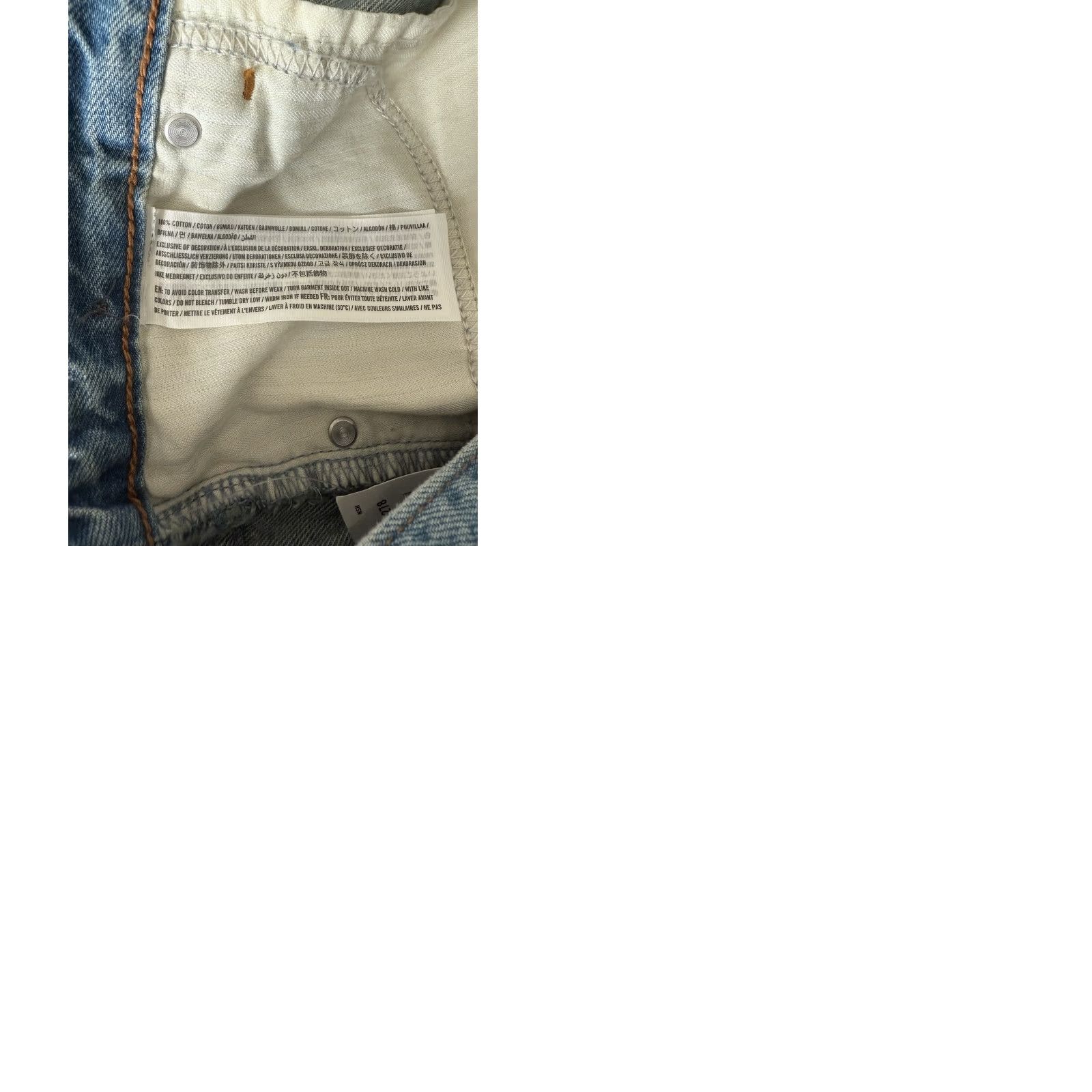 Abercrombie & Fitch Abercrombie & Fitch Jeans Womens 4S Girlfriend 27 29x24 Blue Denim 5-Pocket High Rise Striped Size 27" / US 4 / IT 40 - 9 Thumbnail