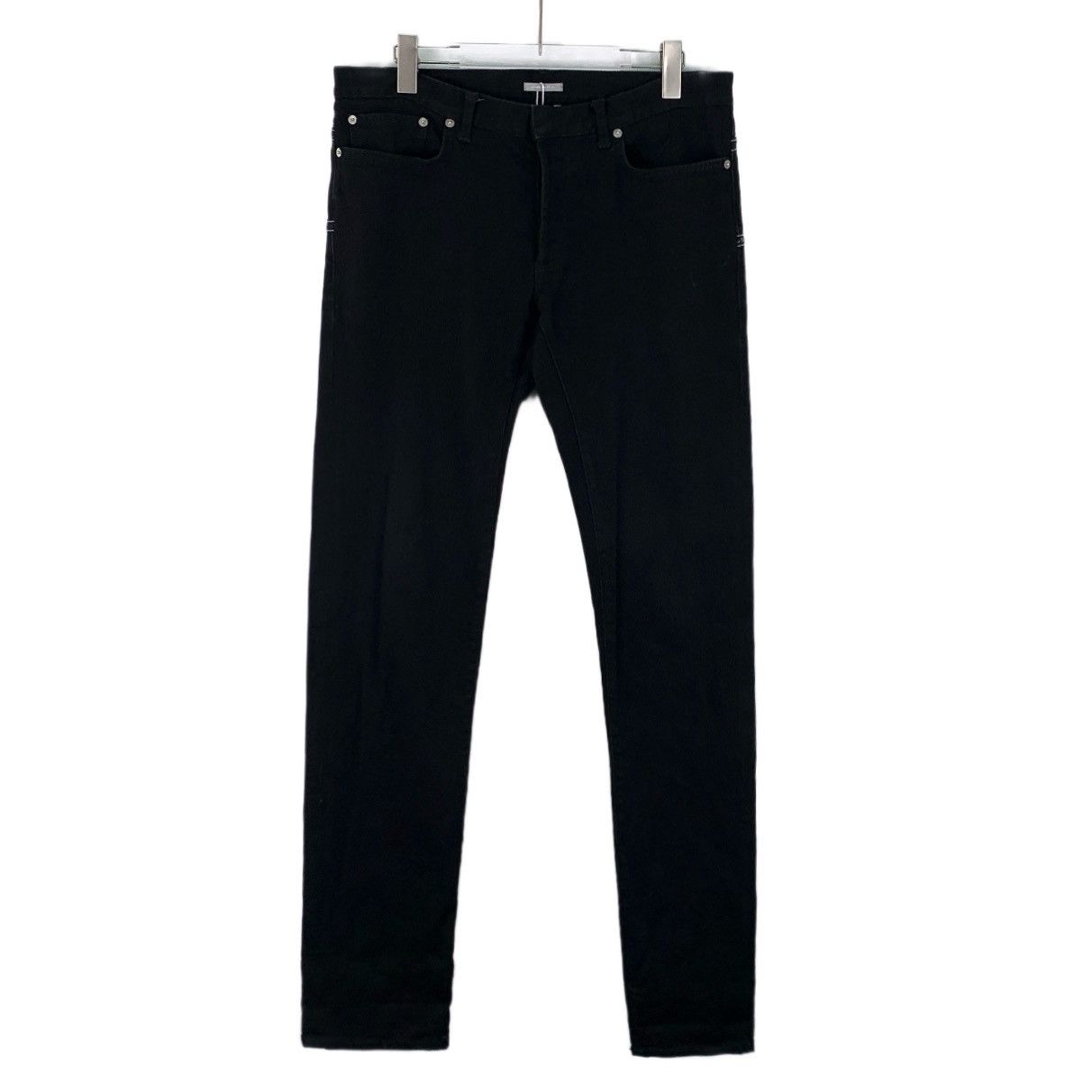 Dior Dior Black Logo Letter Trim Cotton Denim Casual Pants K26WX Size 33" - 1 Thumbnail