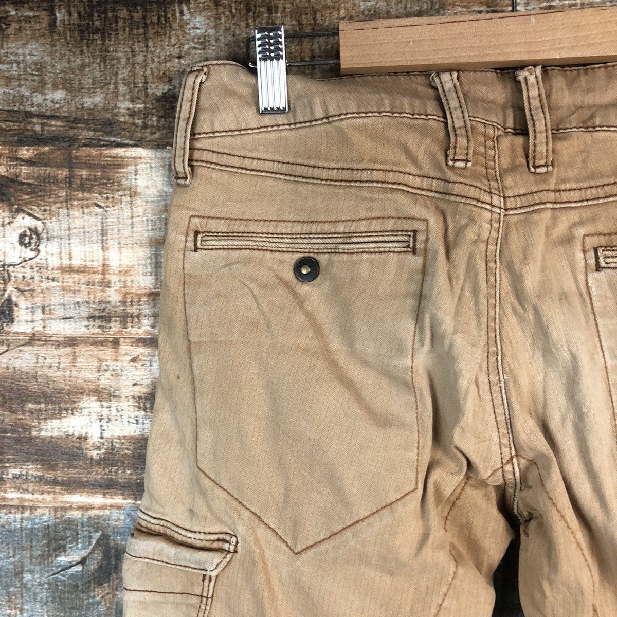Japanese Brand Iz Frontier Brown Cargo Multipocket Pants #A1429 Size US 30 / EU 46 - 18 Thumbnail