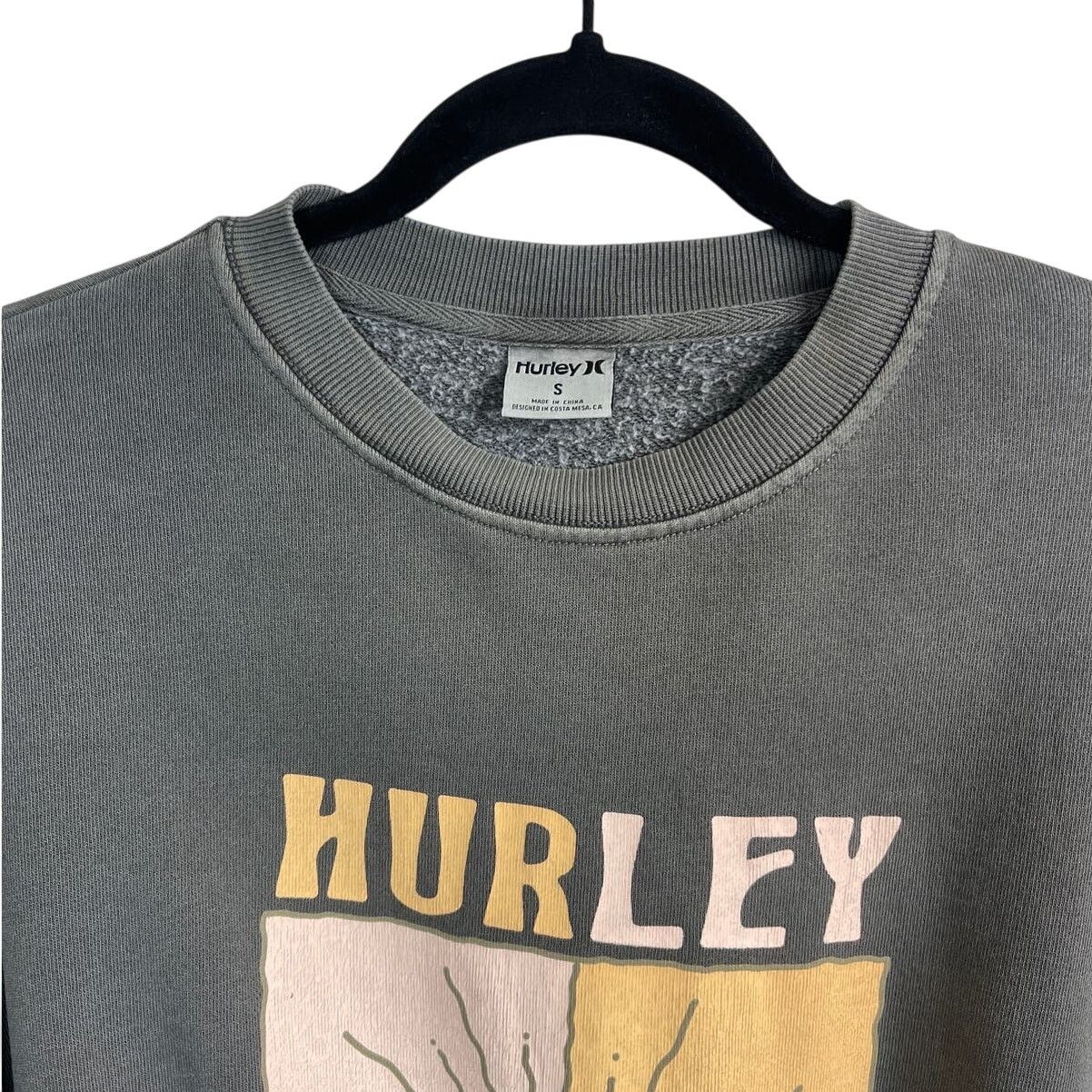 Hurley Hurley La Mer Boyfriend Gray Crewneck Sweatshirt Women's Sml Size S / US 4 / IT 40 - 4 Thumbnail