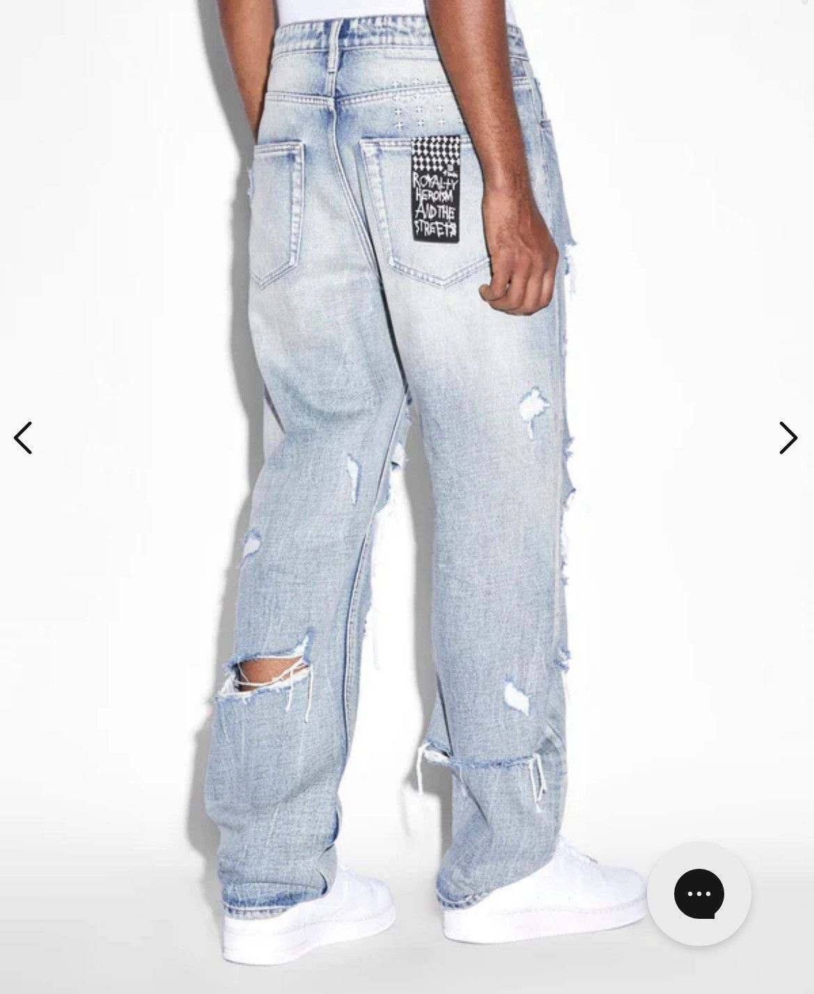 Ksubi Ksubi Anti K Punk Blue Shred Size US 33 - 3 Thumbnail