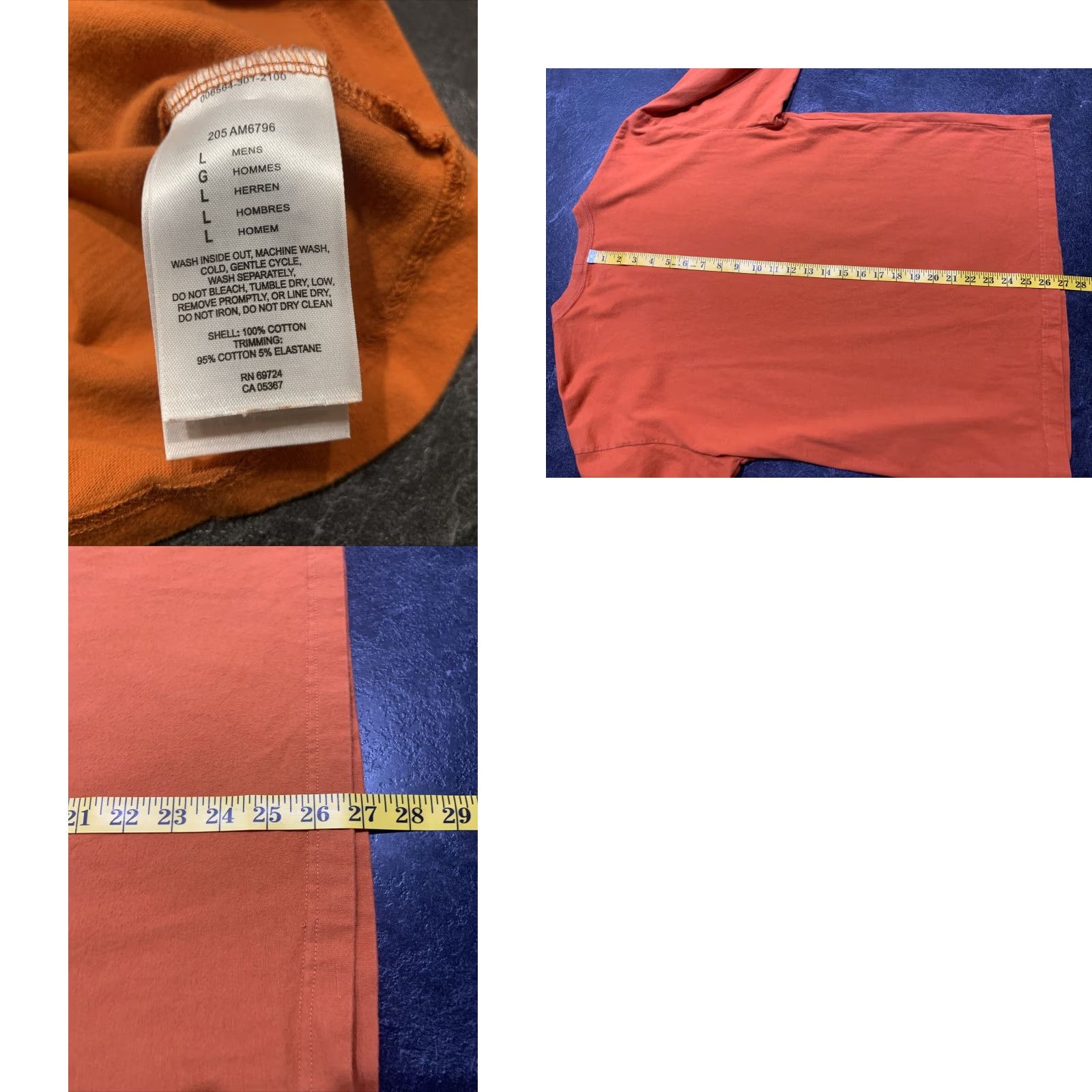 Vintage Columbia Shirt Men Long Sleeve Crew Neck Orange L Orange Columbia Adult Large Regular Cotton T-Shirt Men Size US L / EU 52-54 / 3 - 8 Thumbnail