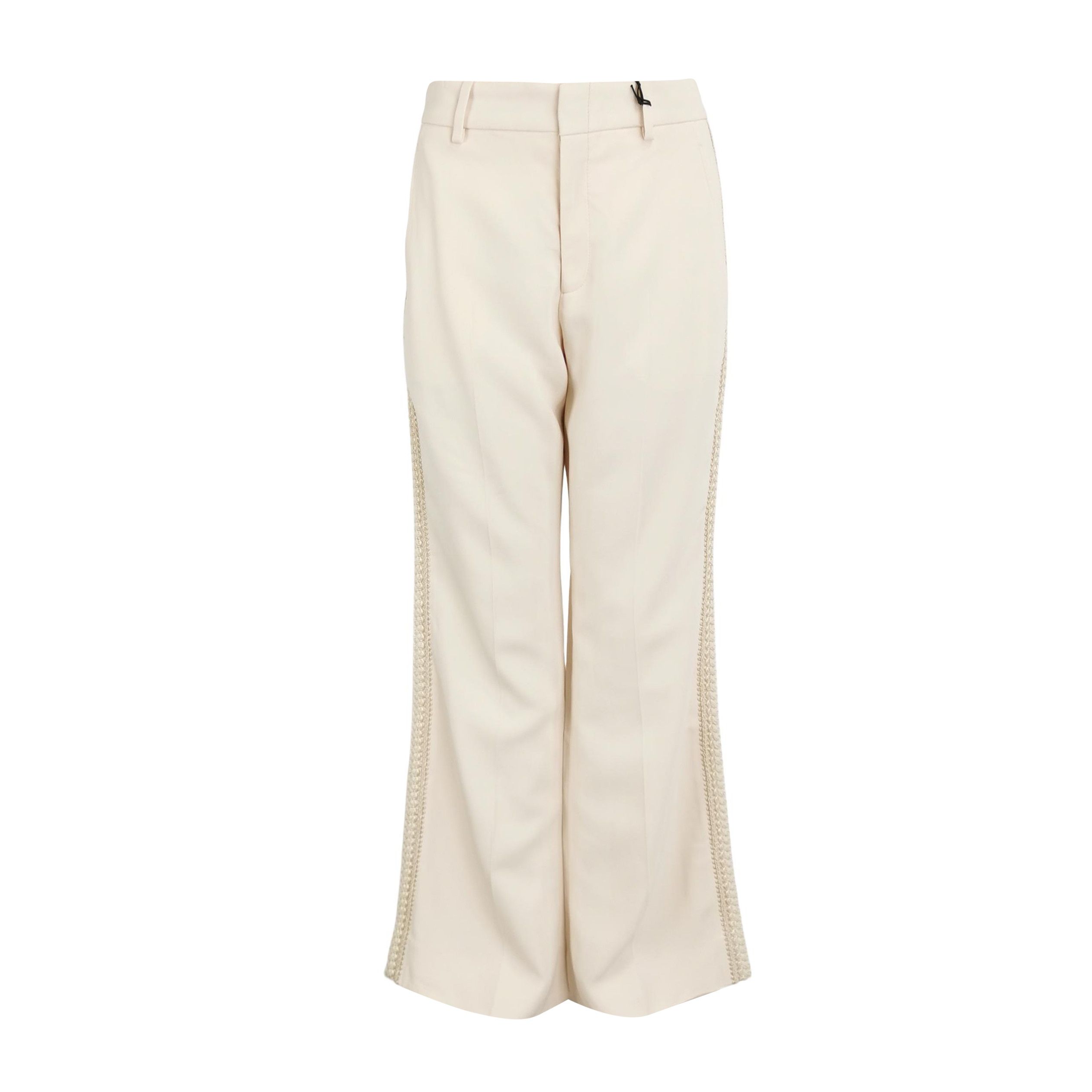 Gucci Gucci Beige Viscose Blend Pants Size IT 40 Size 27" / US 4 / IT 40 - 1 Thumbnail