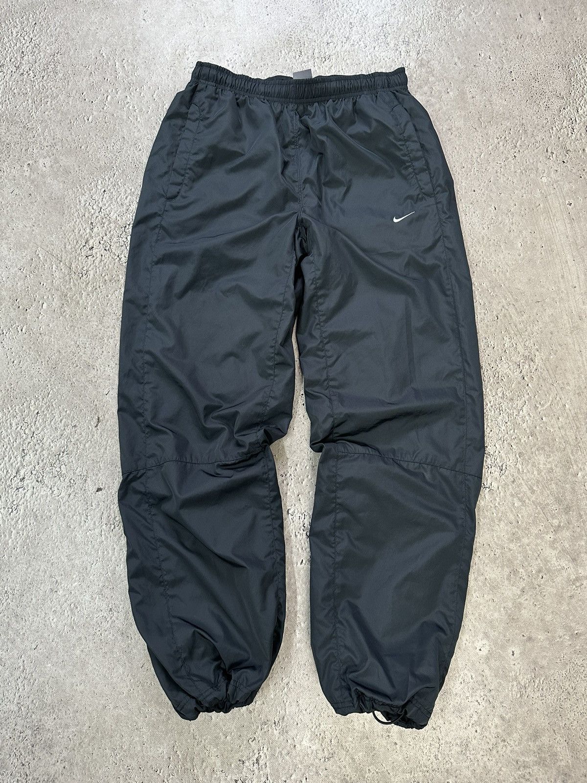 Nike × Vintage Vintage Y2K Nike Nylon Drill Track Pants Logo Embroidered Size US 33 - 3 Thumbnail