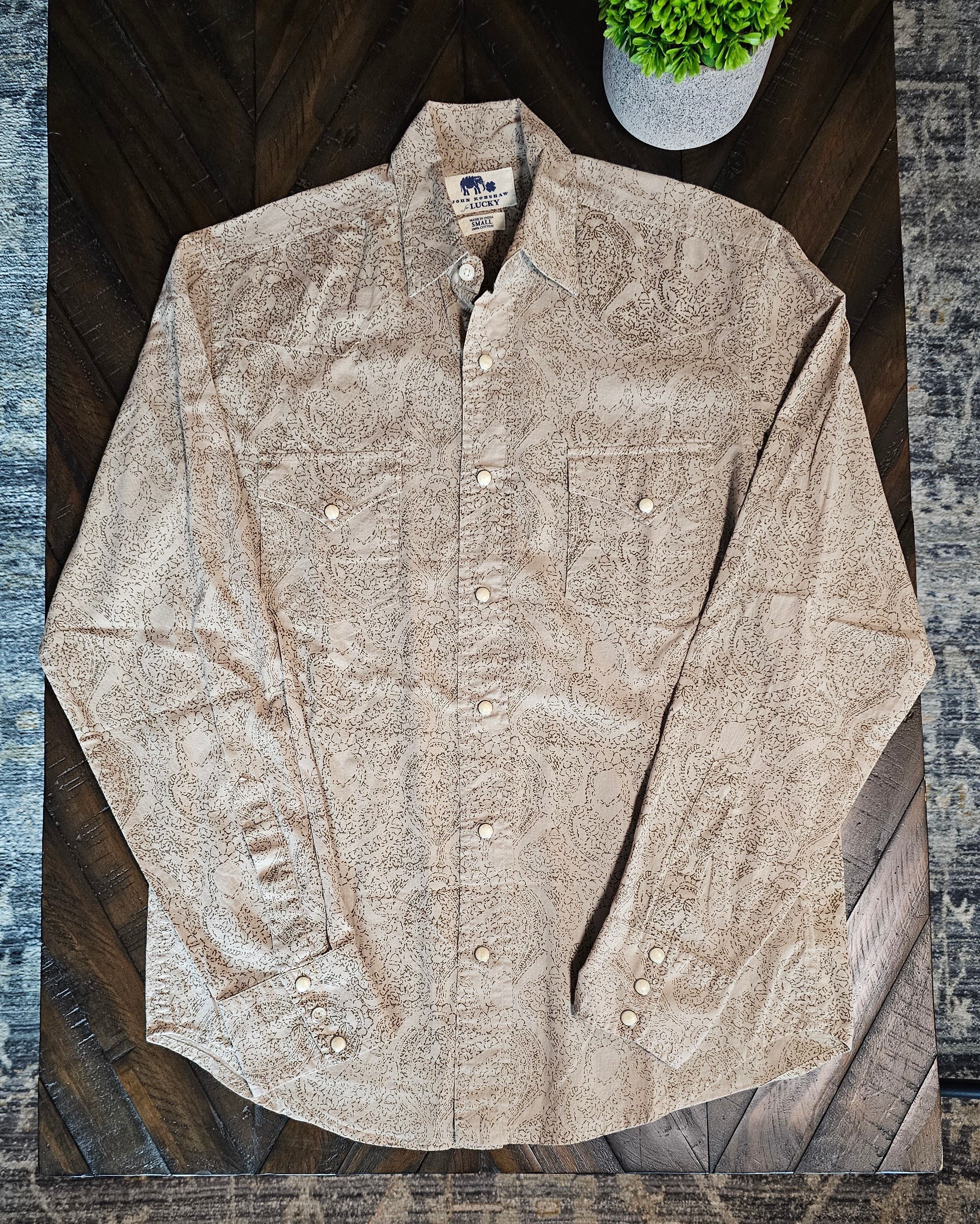 Lucky Brand John Robshaw x Lucky pearl snap boho western shirt Size S / US 4 / IT 40 - 1 Thumbnail
