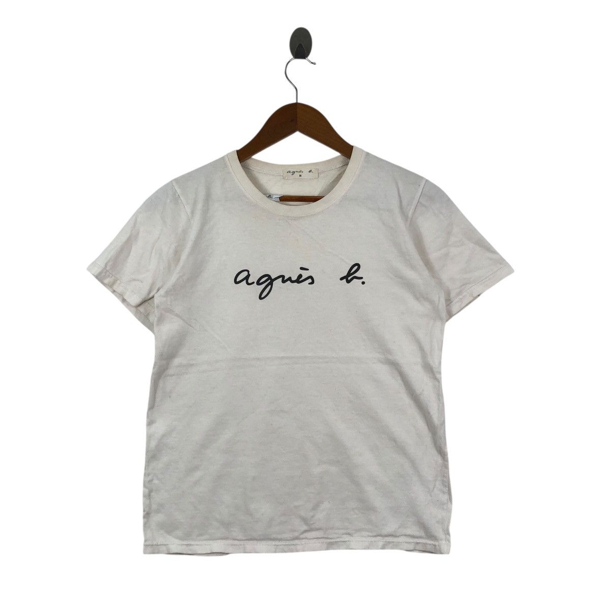 agnes b. Designer AGNES B PARIS HOMME Signature Logo T-Shirt Size M / US 6-8 / IT 42-44 - 1 Thumbnail