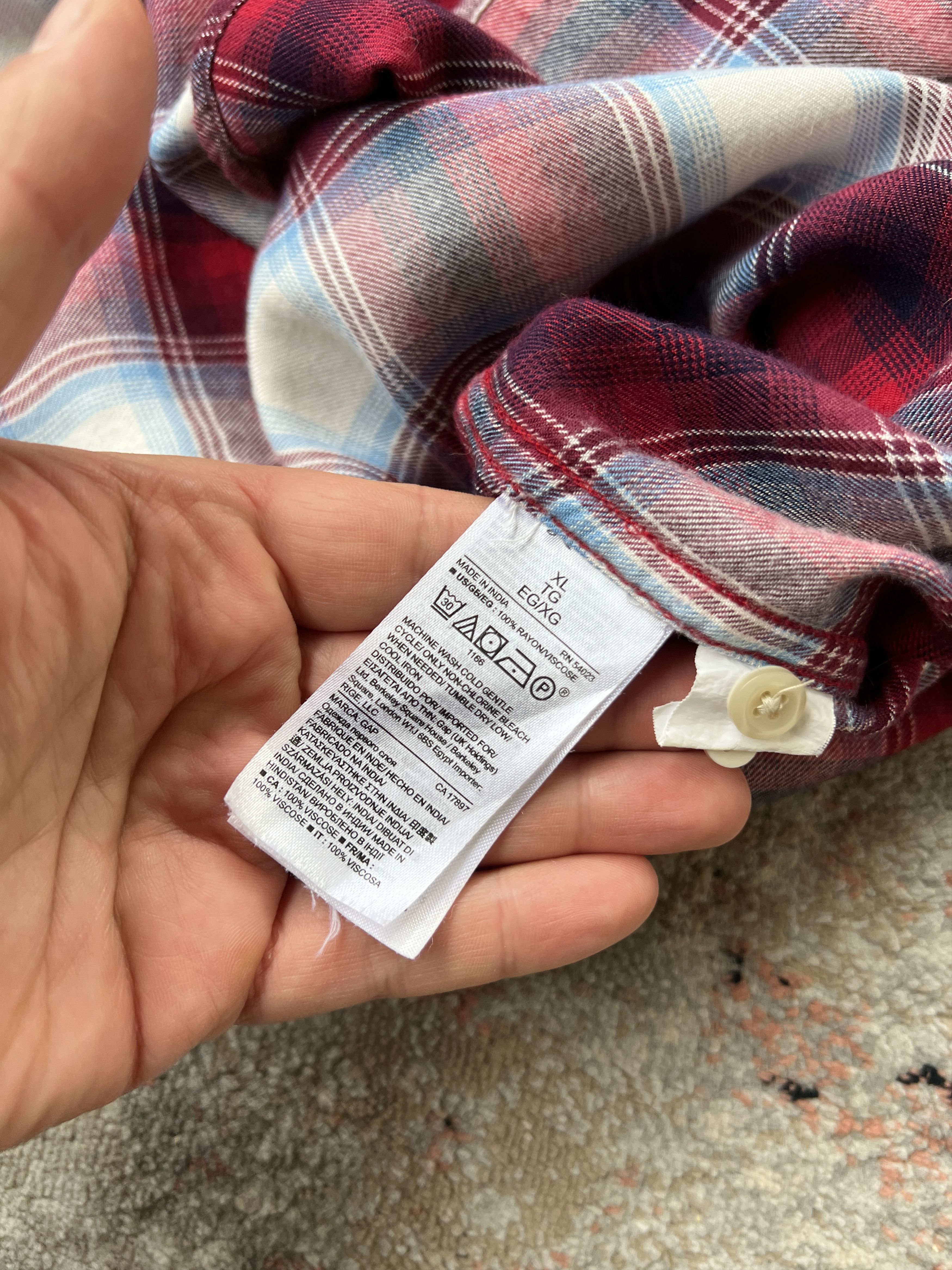 Gap Gap + Pendleton 100% Viscose Shirt Size US XL / EU 56 / 4 - 3 Thumbnail