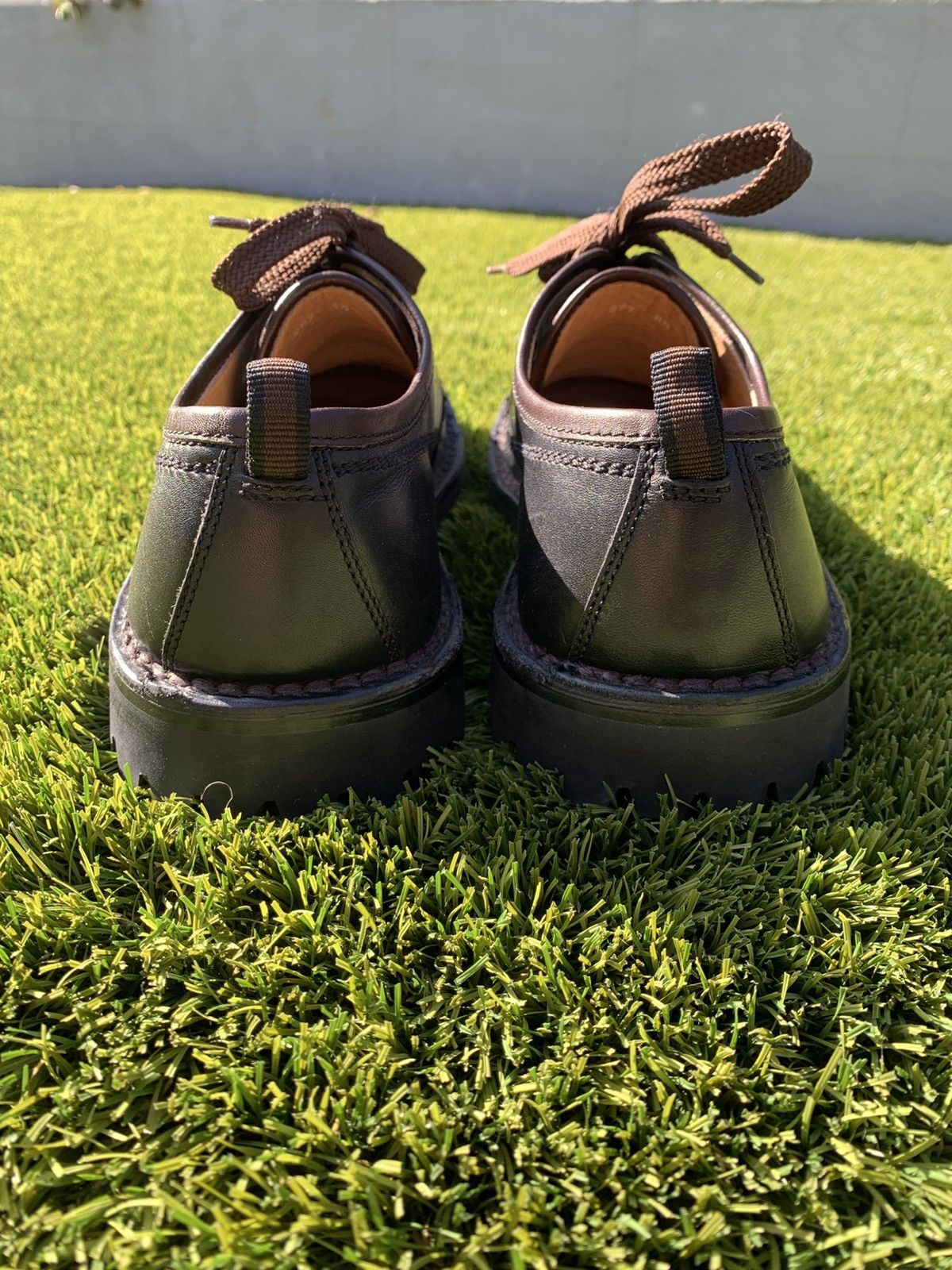 Miu Miu Rare Vintage 90’s Miu Miu Men Black Leather Laced Derby Shoe Size US 11 / EU 44 - 3 Thumbnail