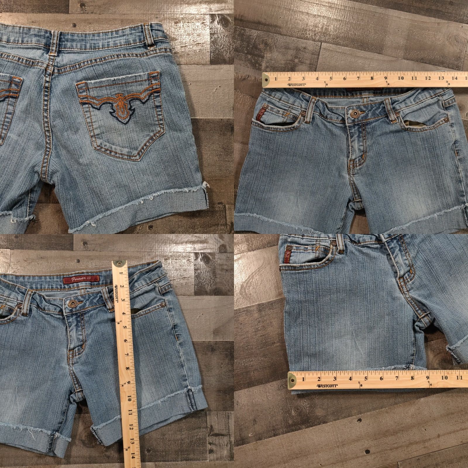 Forever 21 Forever 21 Shorts Denim Blue Boyfriend Low Rise Zip Cuffed 7 Women Size 7 Casual Summer Womens Size 26" / US 2 / IT 38 - 8 Thumbnail