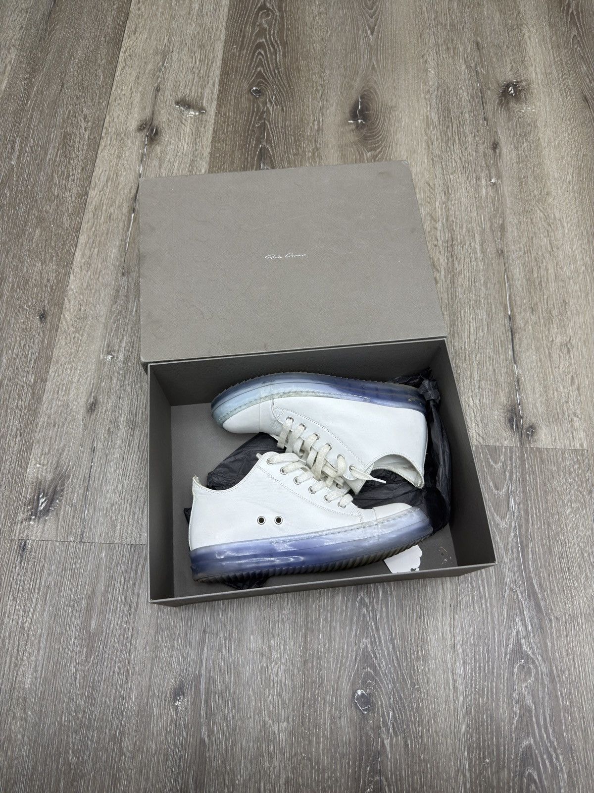 Rick Owens Rick Owens DRKSHDW Performa Abstract Low Chalk White Blue Size US 6.5 / EU 39-40 - 1 Thumbnail