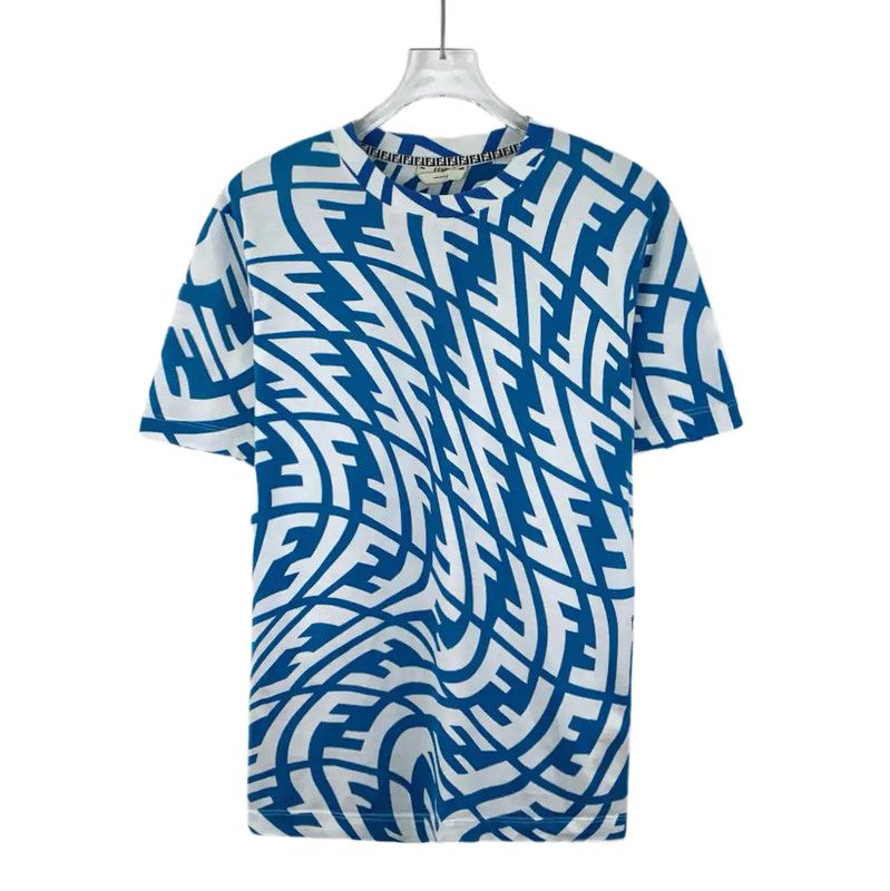 Fendi Fendi Light Blue Cotton Men's T-Shirt 0089 Size US M / EU 48-50 / 2 - 1 Thumbnail