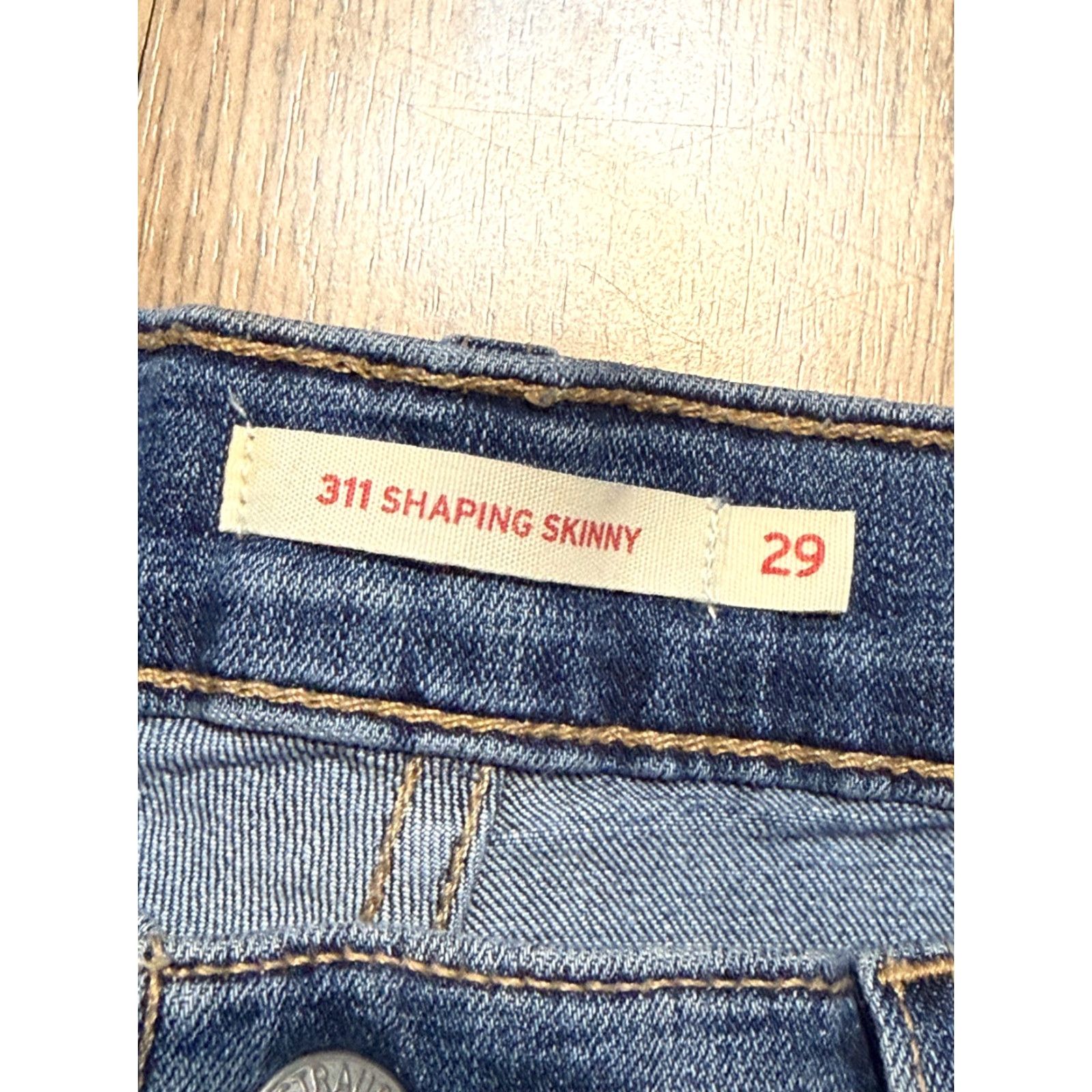 Levi's Levi's Jeans Women 29 Blue Denim 311 Shaping Skinny Mid Rise Regular Inseam 28 Five-Pocket Brand: Levi's Size 29" - 4 Thumbnail