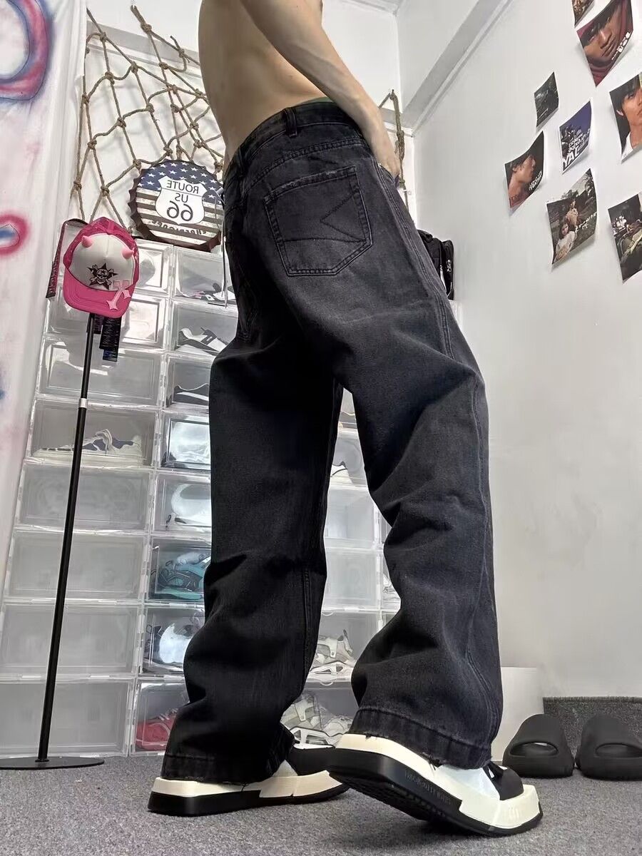 Vintage washed striped linear rare jeans