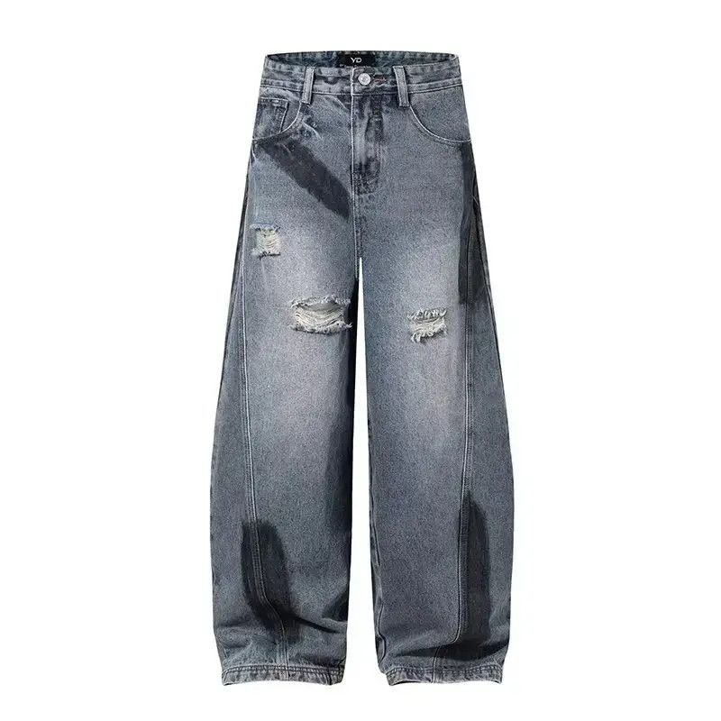 Japanese Brand Retro loose splashed ink ripped jeans Size US 32 / EU 48 - 6 Thumbnail