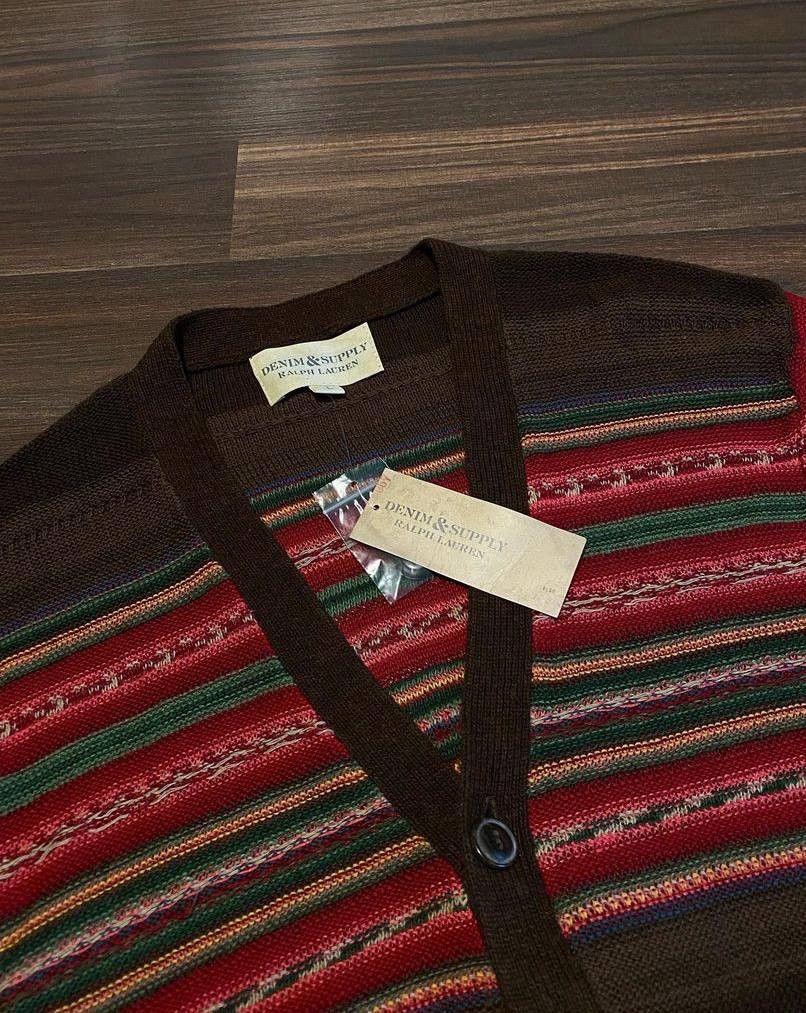 image of Denim And Supply Ralph Laurent Cardigan Stripe Multi, Men's (Size Large)