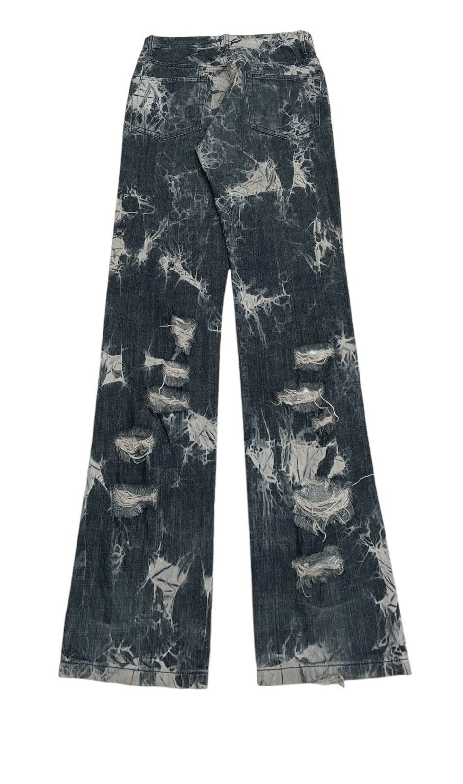 14th Addiction × Japanese Brand × Le Grande Bleu (L.G.B.) Very Rare Design Vintage Bernings Sho Distressed Jeans 1990s Size US 31 - 2 Thumbnail