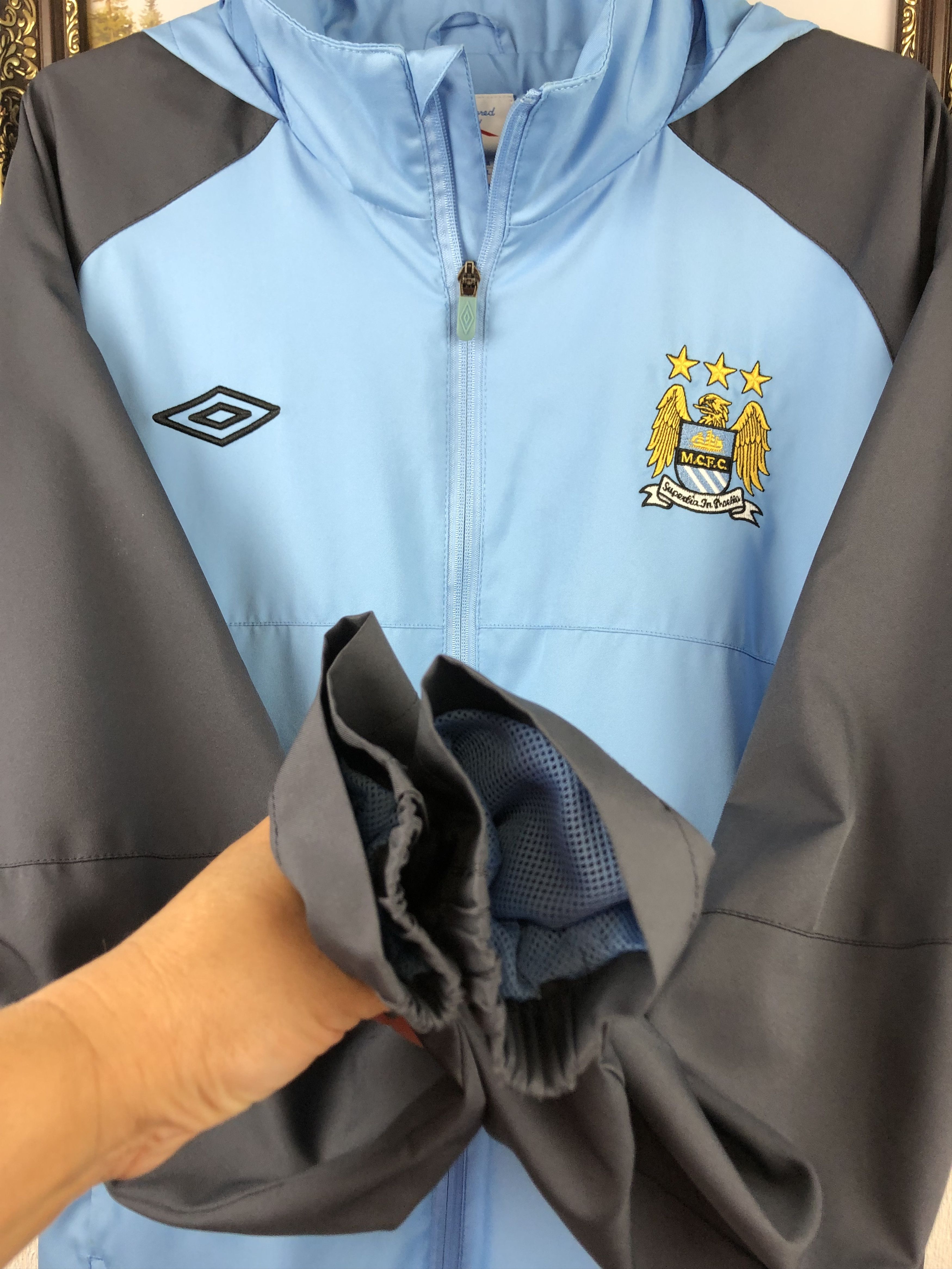Nike Vintage Manchester City Football Jacket Windbreaker Blue Size US XL / EU 56 / 4 - 6 Thumbnail