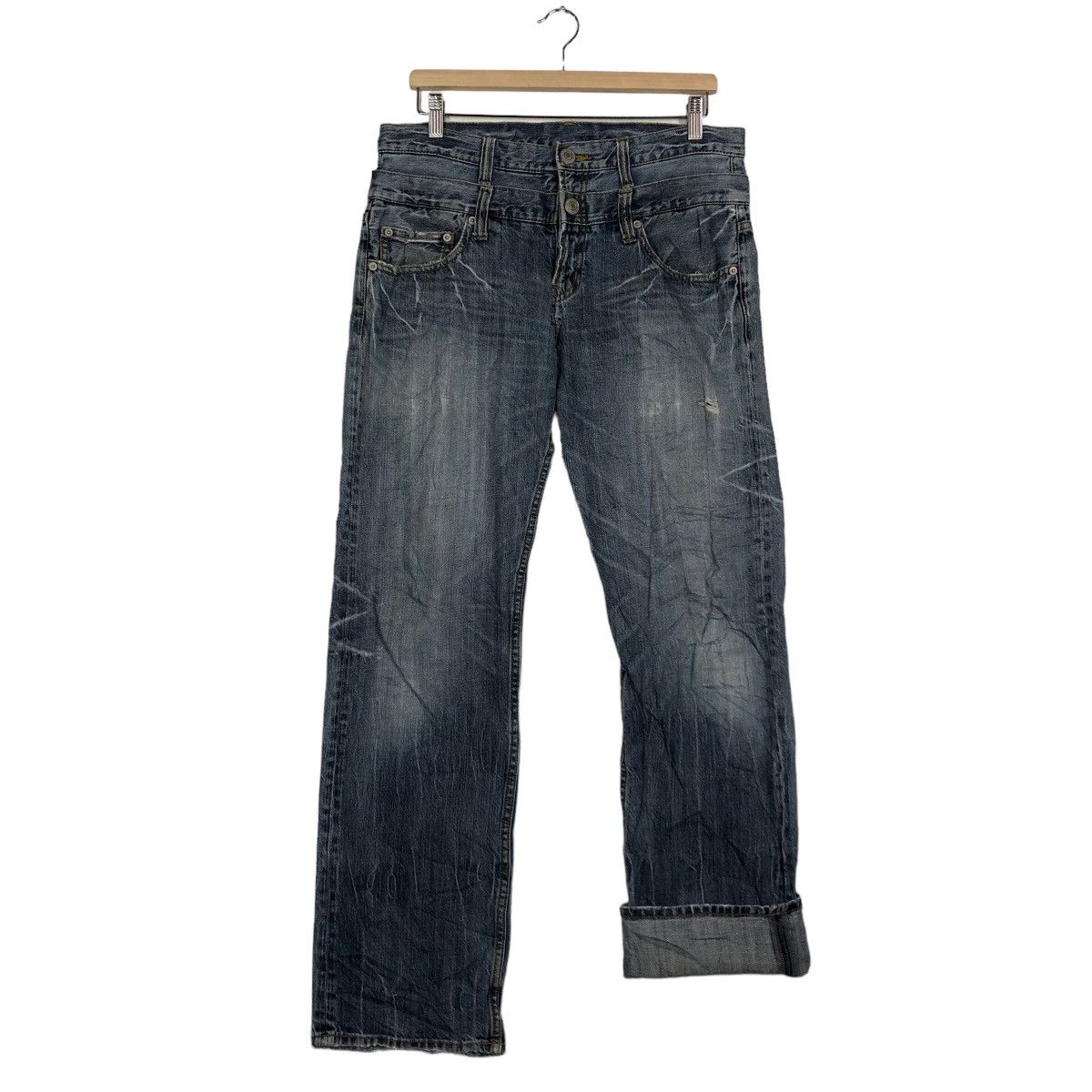 Japanese Brand Rare Distressed Denim Jeans Punk Design Inspire IsseyMiyake Size US 34 / EU 50 - 10 Thumbnail