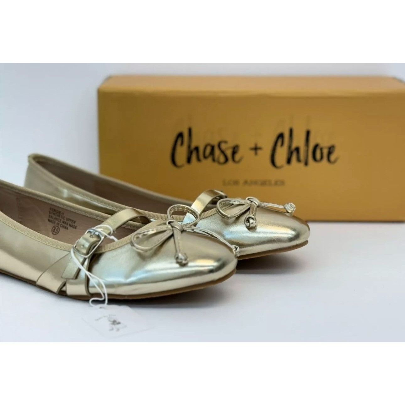 Other CHASE + CHLOE / Fergie-1/ Metallic Gold Ballet / Flats / Wit Size US 10 / IT 40 - 7 Thumbnail