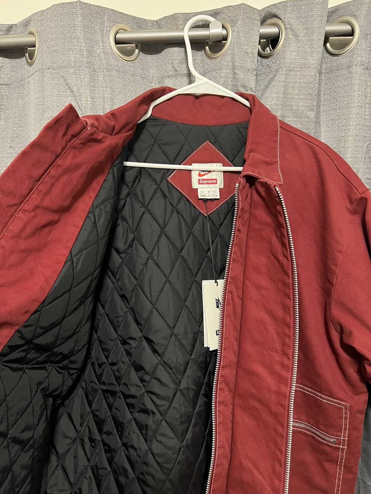 Nike × Supreme Supreme x Nike double zip quilted work jacket Size US L / EU 52-54 / 3 - 3 Thumbnail