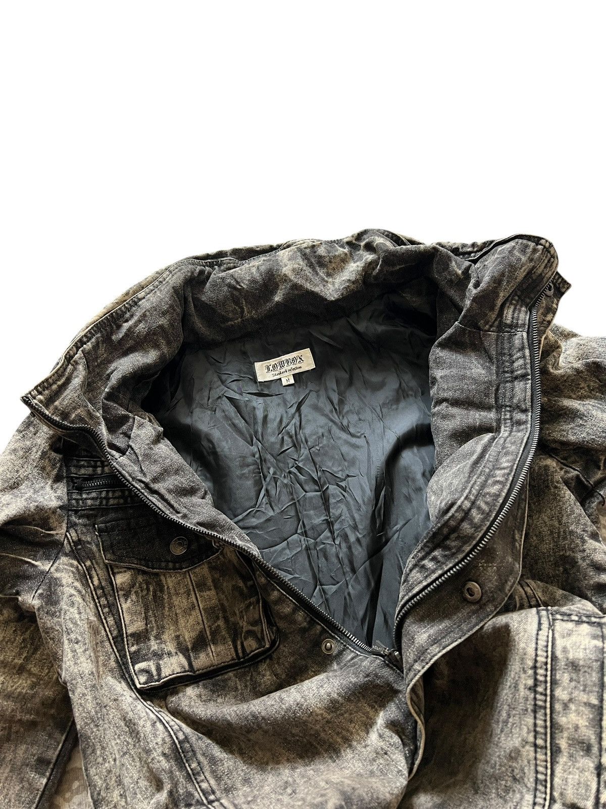 LOWBOX 2000s Lowbox Acid Wash Bono Jacket Size US M / EU 48-50 / 2 - 13 Thumbnail