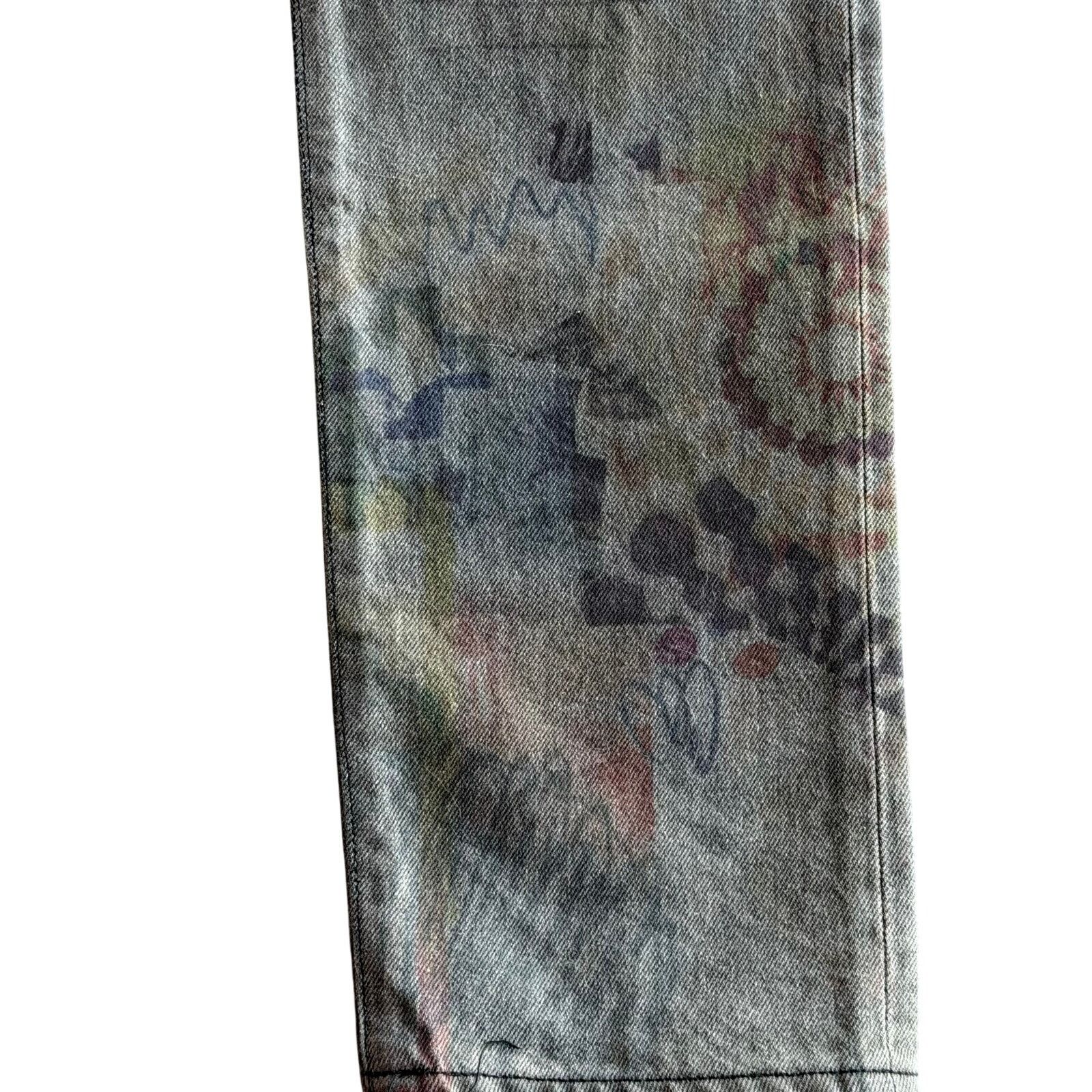 John Elliott JOHN ELLIOT: Men's "The Daze" Scribble Grey Jeans - 29 Size US 29 - 9 Thumbnail