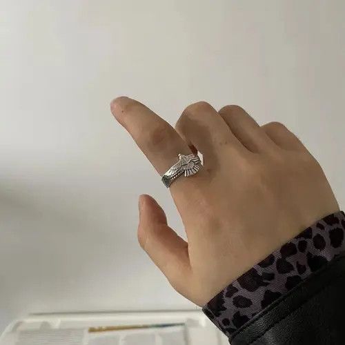Jewelry × Vintage Eagle Punk Rock style Ring Size ONE SIZE - 4 Thumbnail