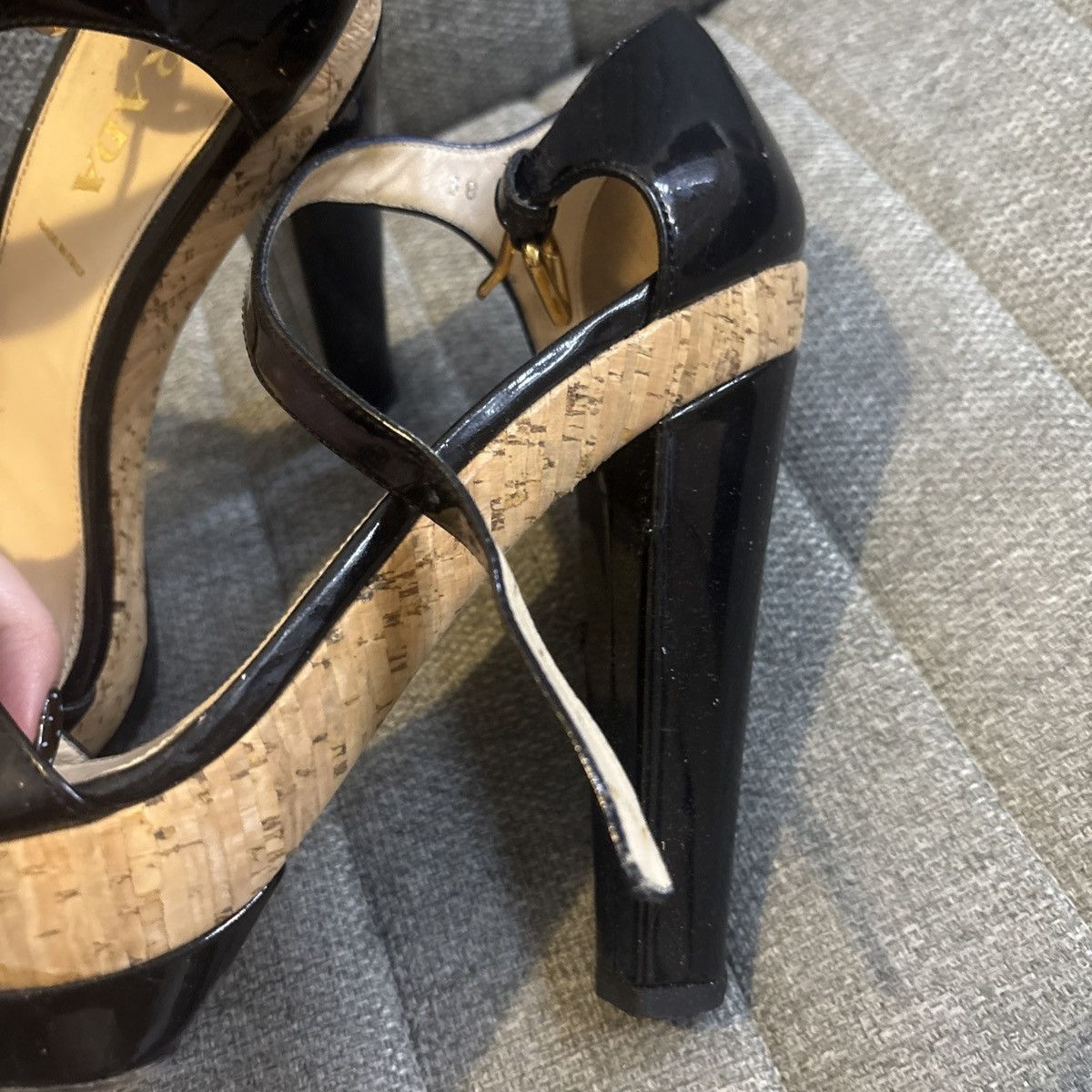Prada Black Prada Heels Size US 7.5 / IT 37.5 - 5 Thumbnail