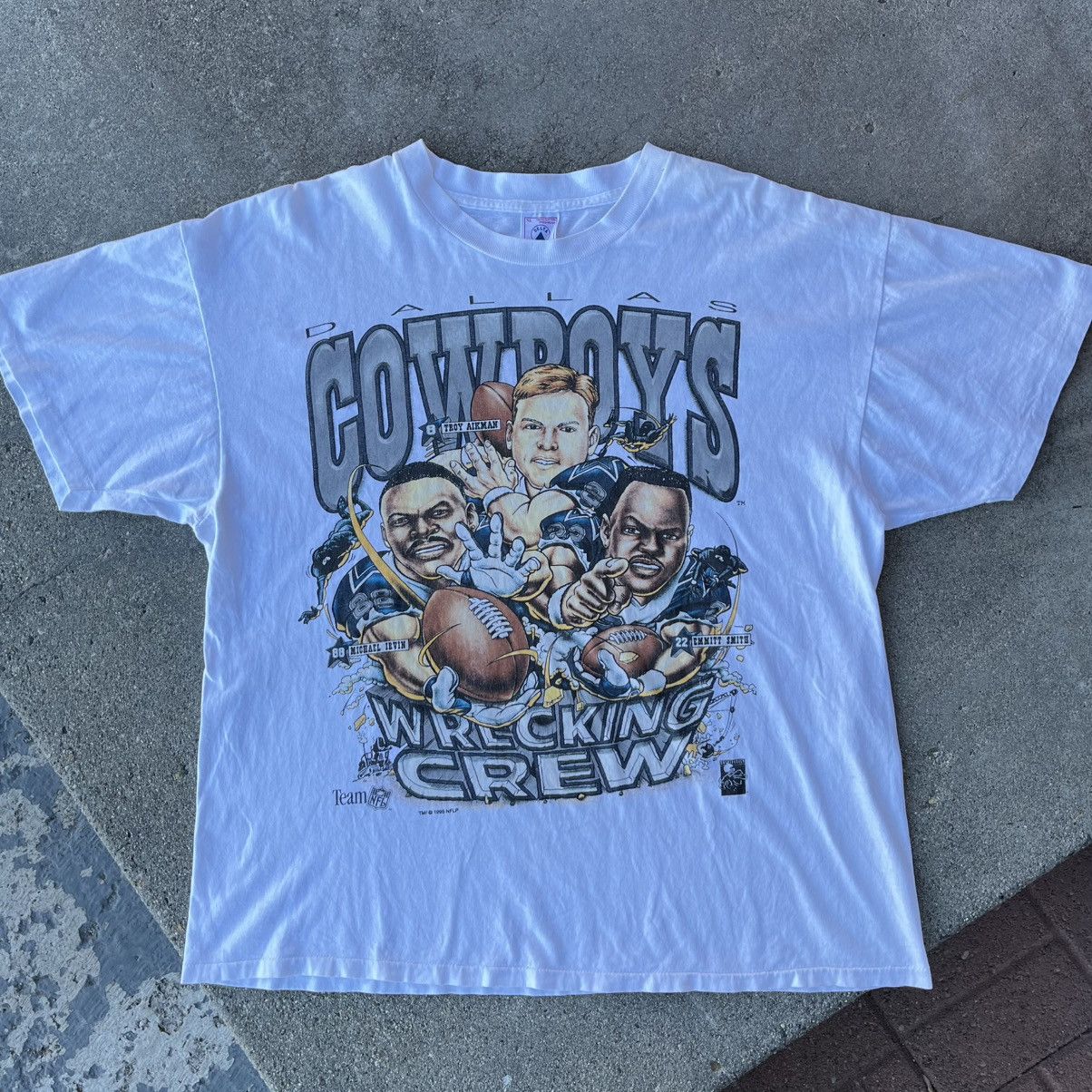 NFL × Vintage Vintage 95’ Dallas Cowboys Wrecking Crew Tee Sz XL Size US XL / EU 56 / 4 - 1 Thumbnail