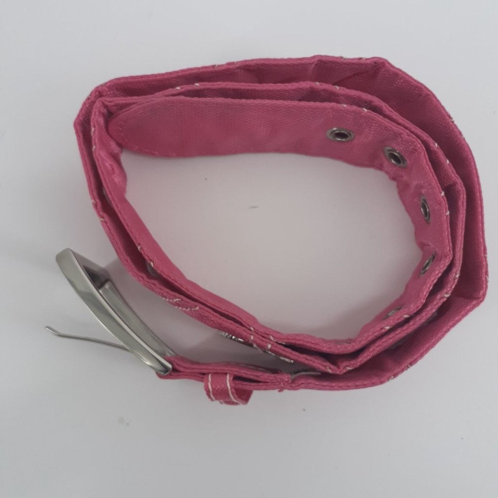 Puma Puma women's Pink Quilted Athletic Belt Silver Tone M L Size ONE SIZE - 3 Thumbnail