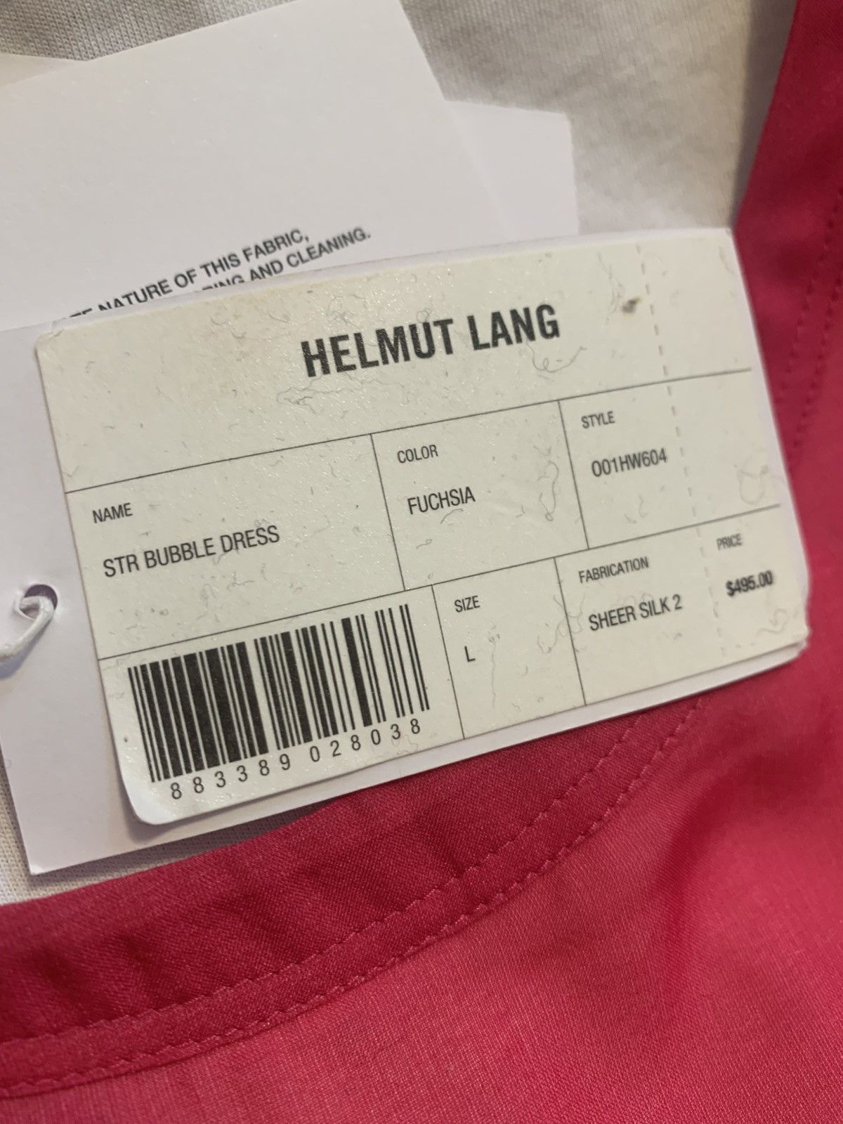 Helmut Lang HELMUT LANG PINK BUBBLE SILK DRESS Size L / US 10 / IT 46 - 19 Thumbnail